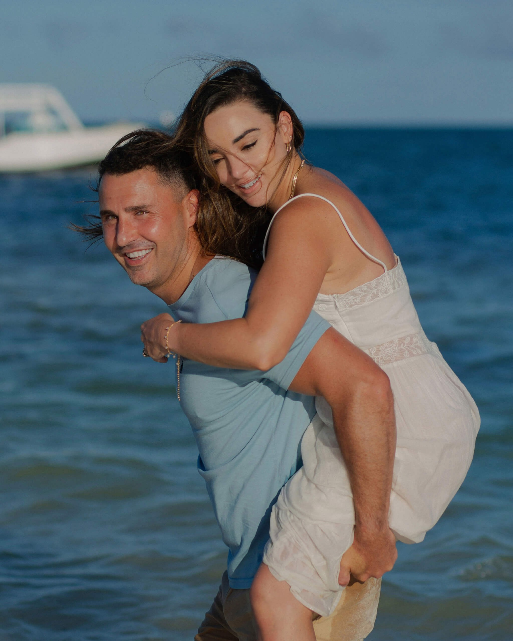 Romantic beach dip, pre-wedding shoot in Mombasa, Kenya