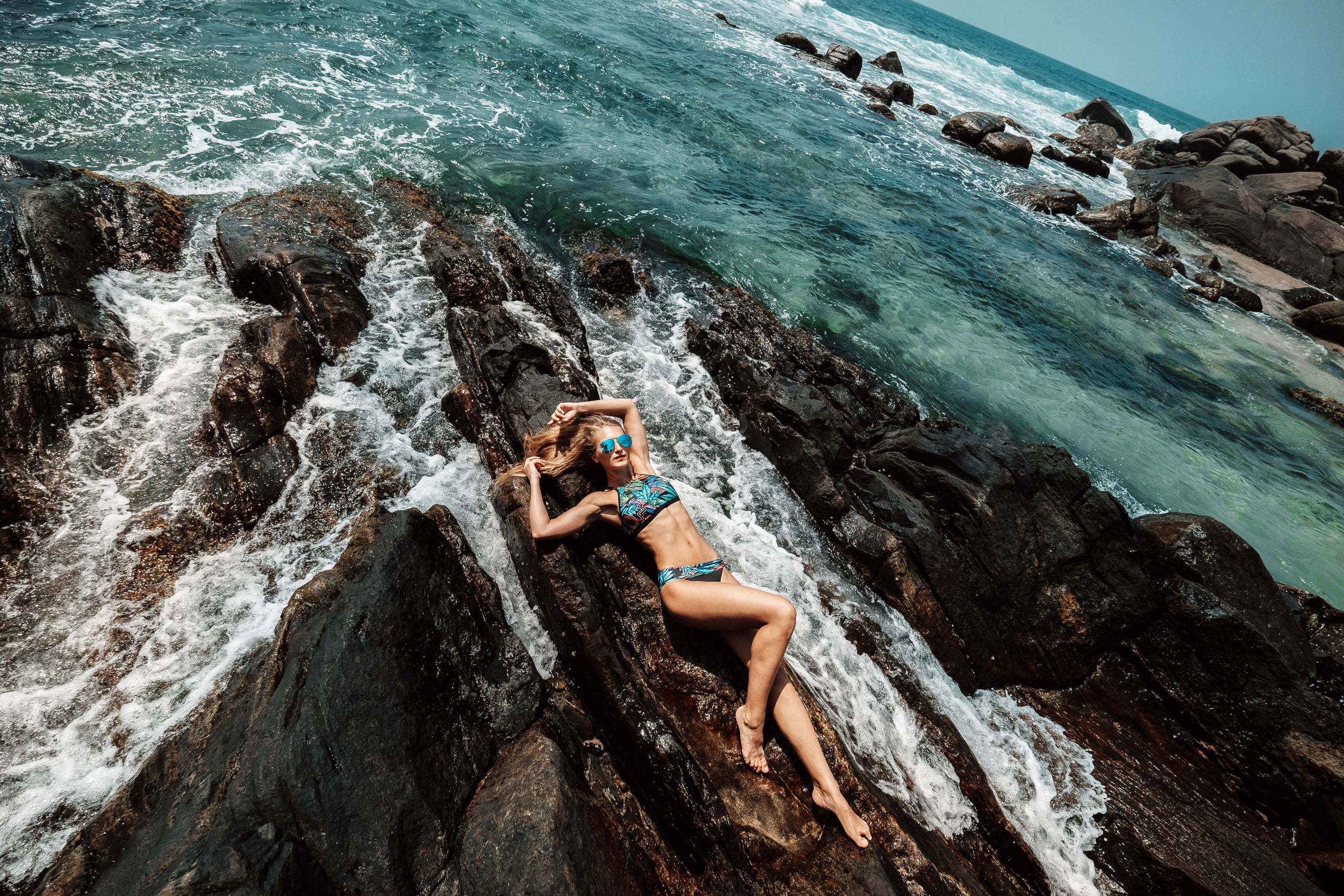 Julia Katya Dalavella beach