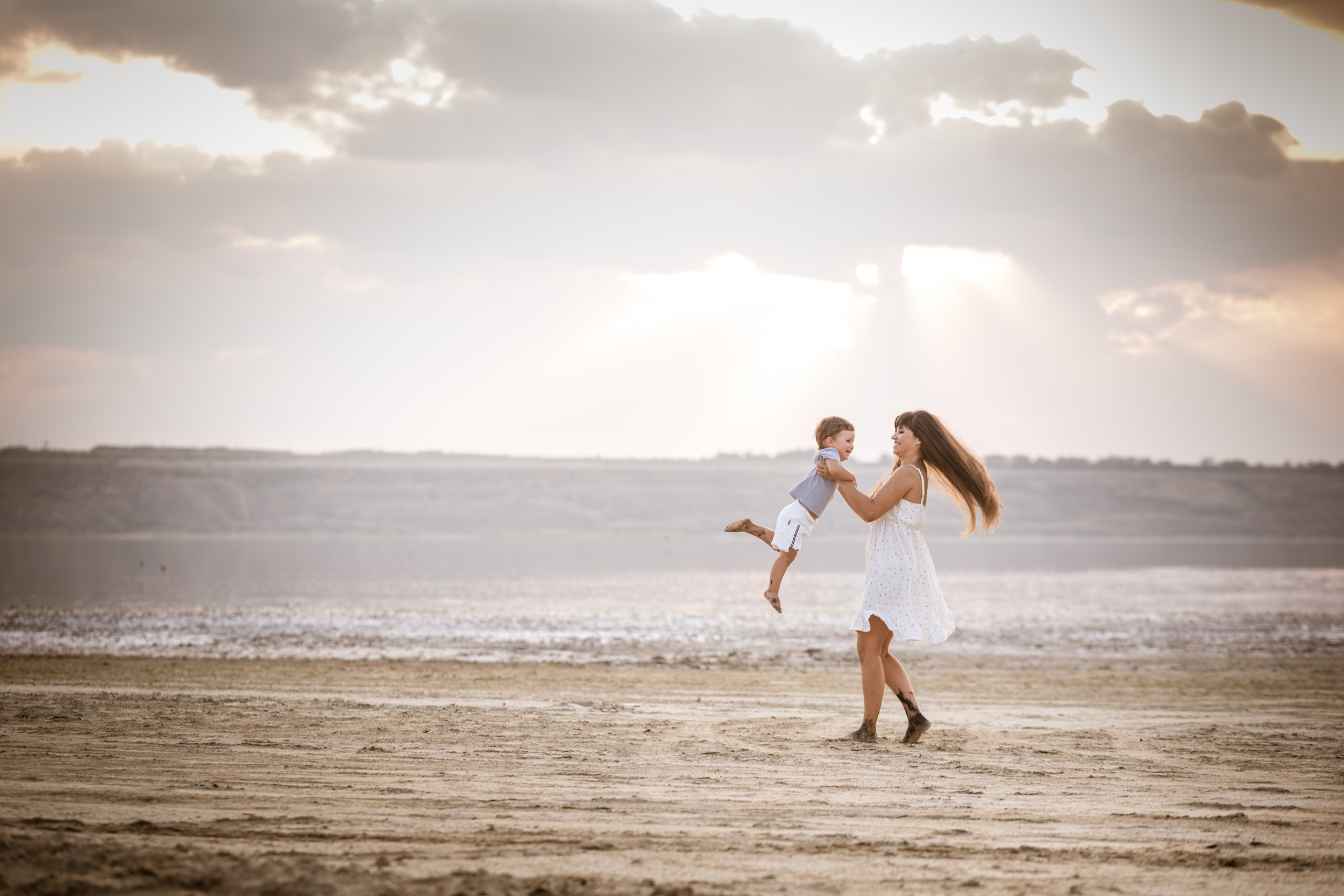 Дина и Тима на Куяльнике