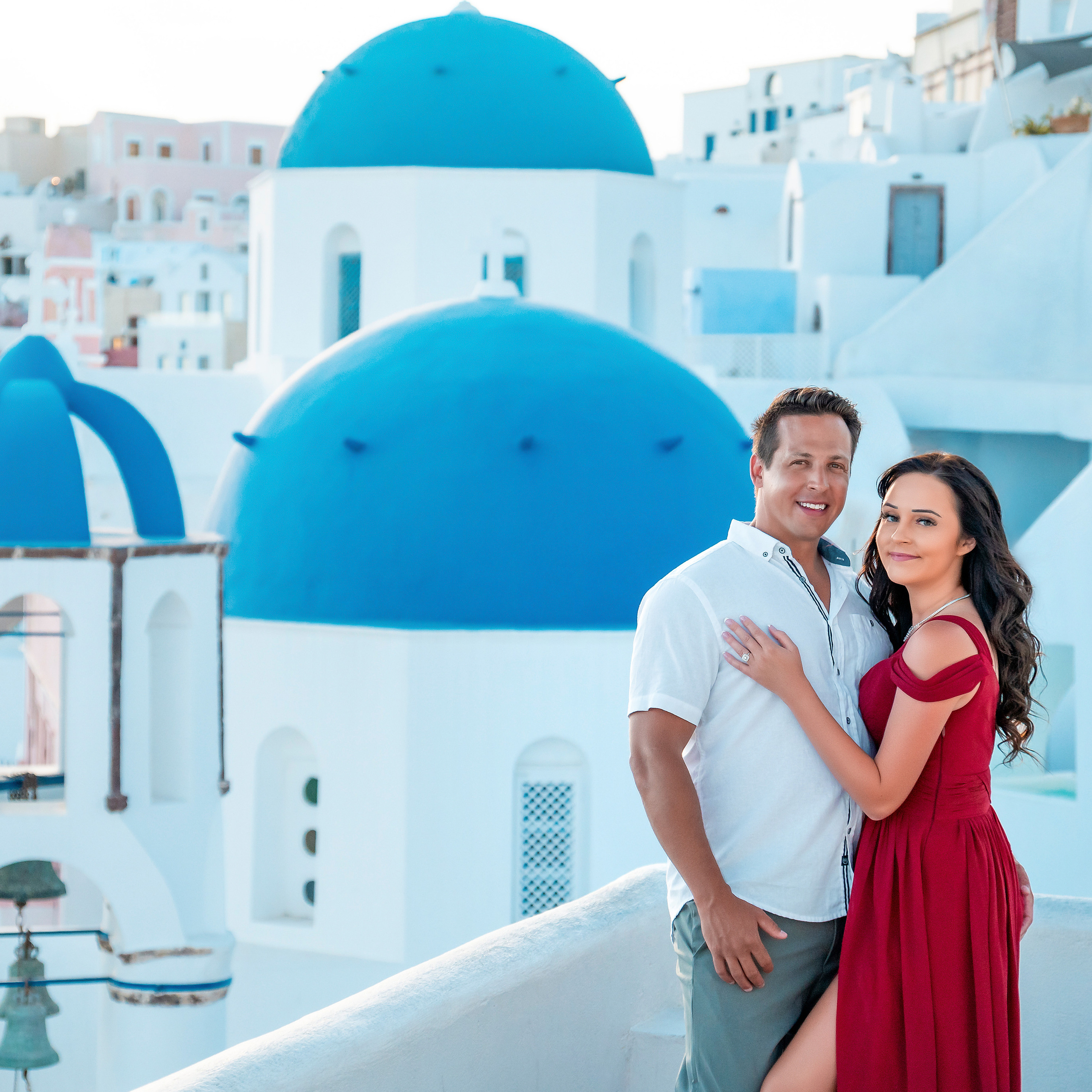 Coucher de&nbsp;soleil à&nbsp;Oia à&nbsp;Santorin séance photo