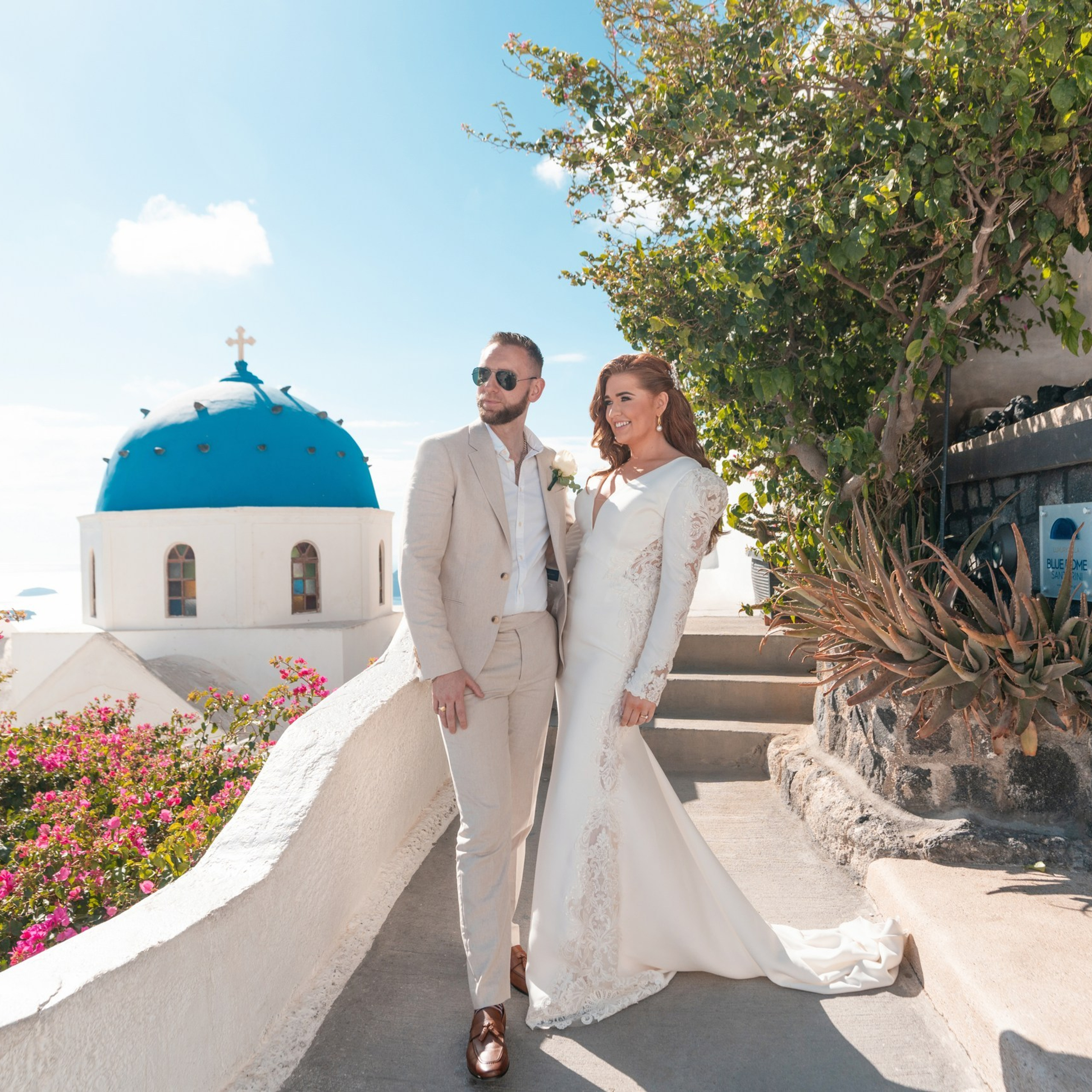 Wedding photo shoot in&nbsp;Imerovigli