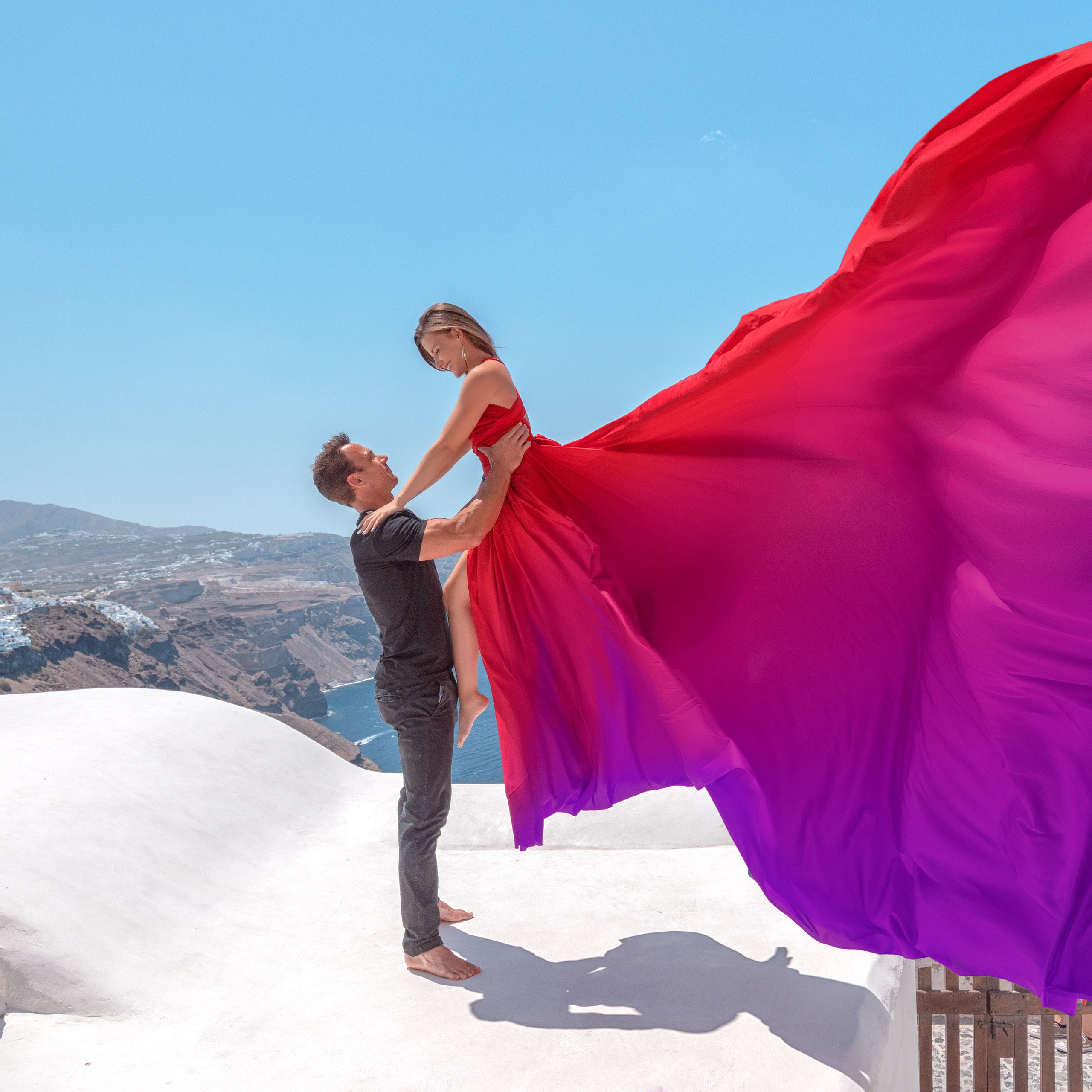 Dress new gradient flying dress (Photoshop)