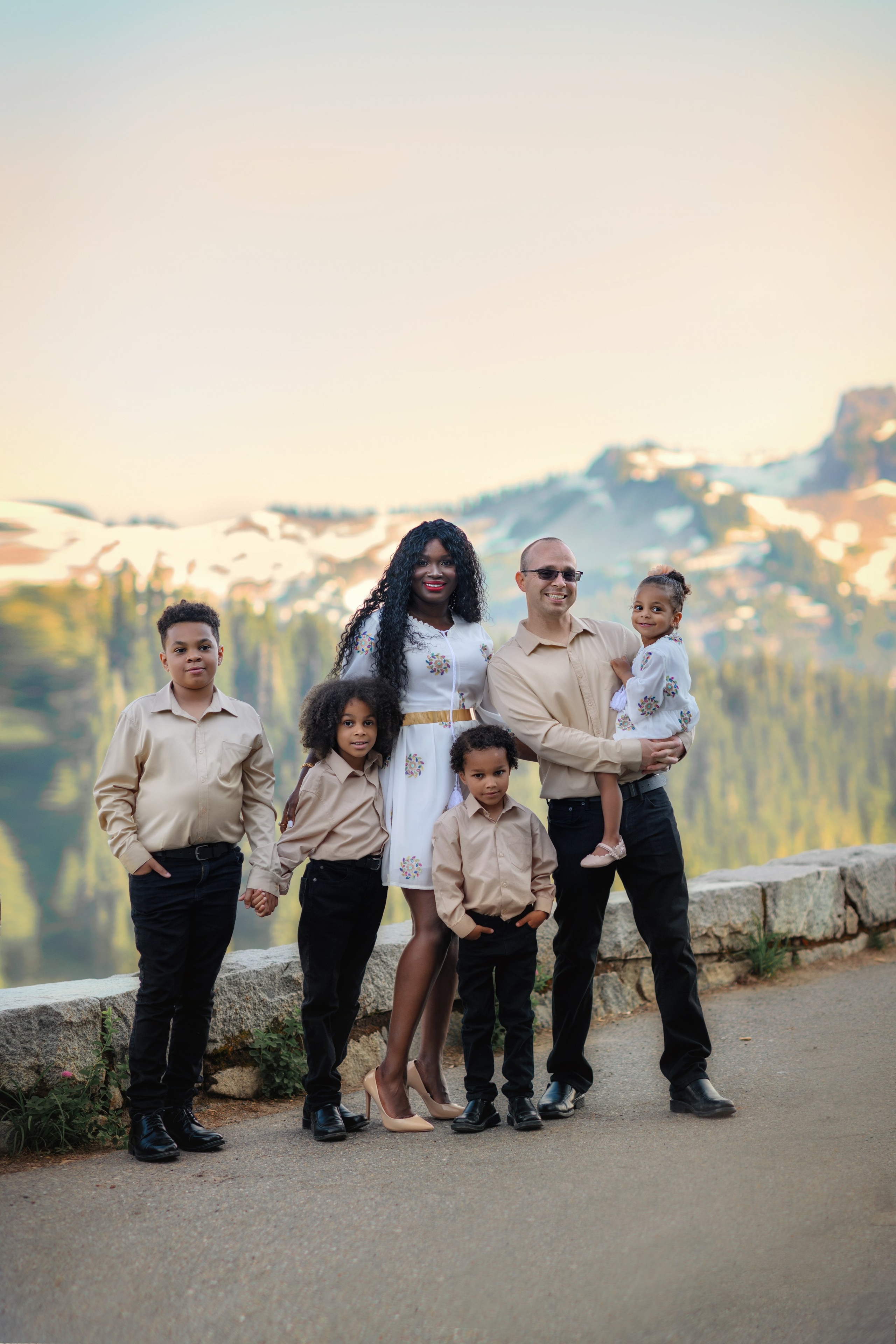 Carline and her family