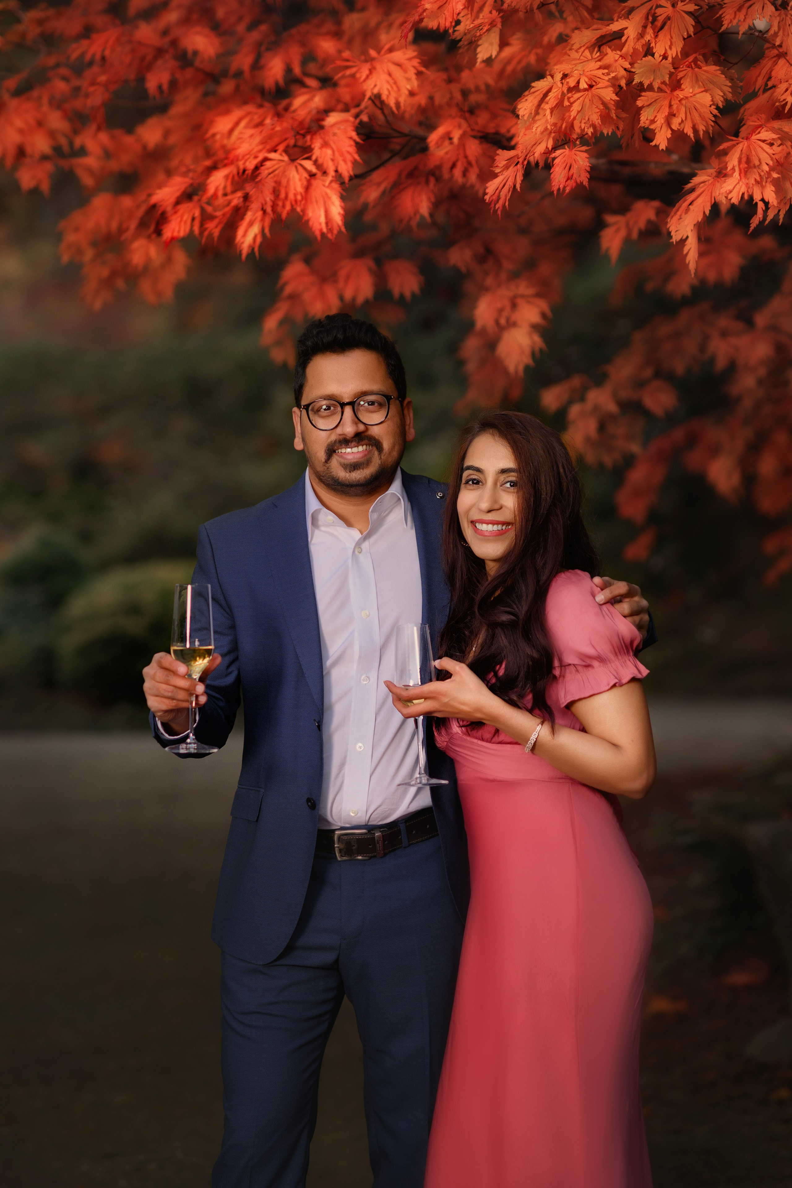 Maalvika with her fiance.