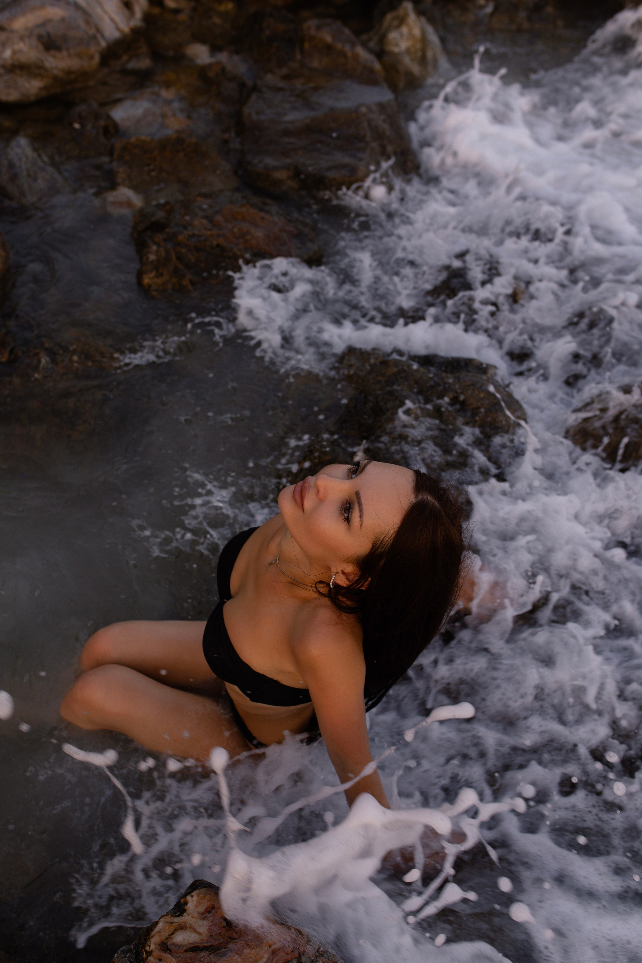 Закат. Пляж. Закатная съемка на пляже Клеопатры. Аланья.