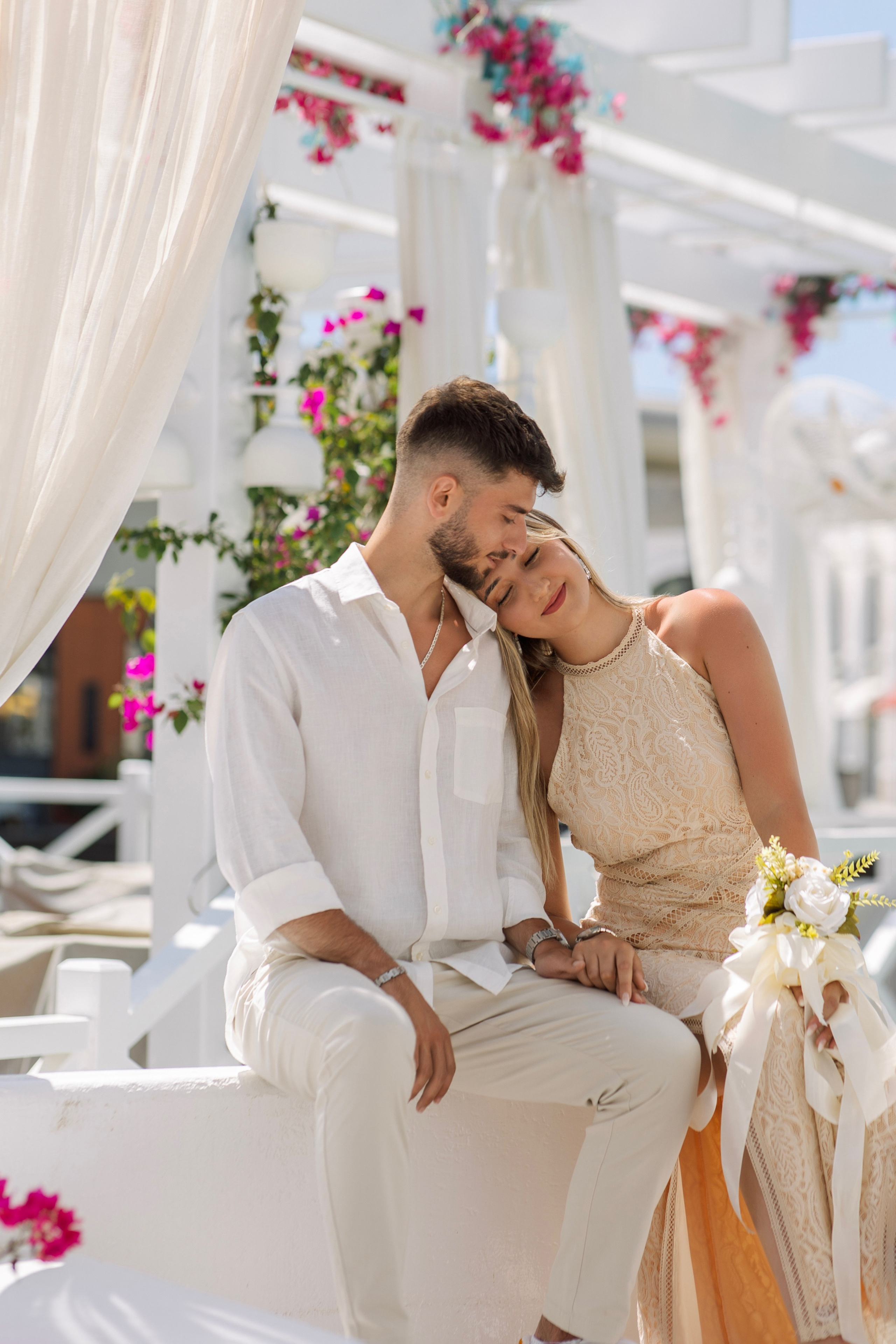 Engagement of young and beautiful couples