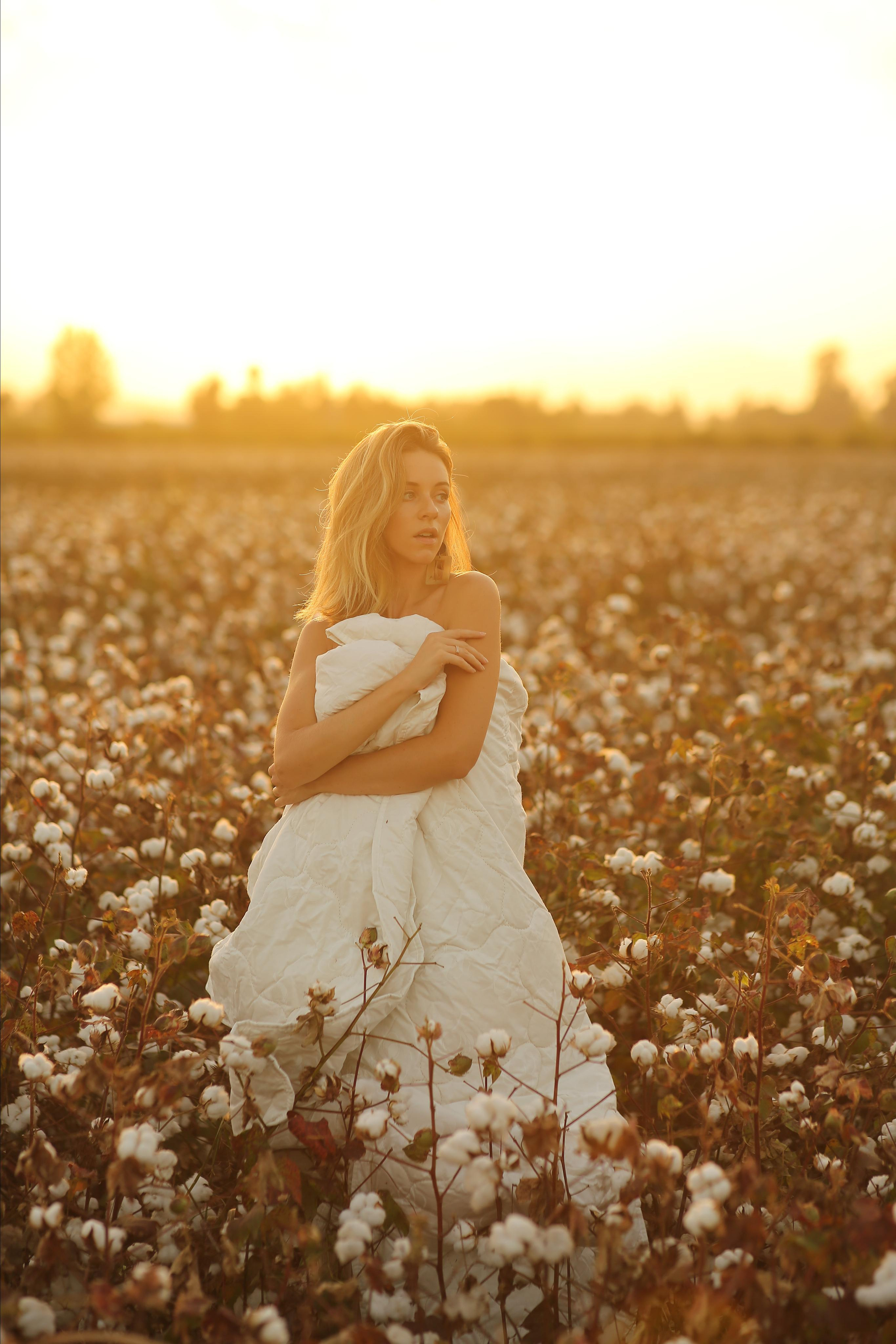 фотосессия на хлопковом поле