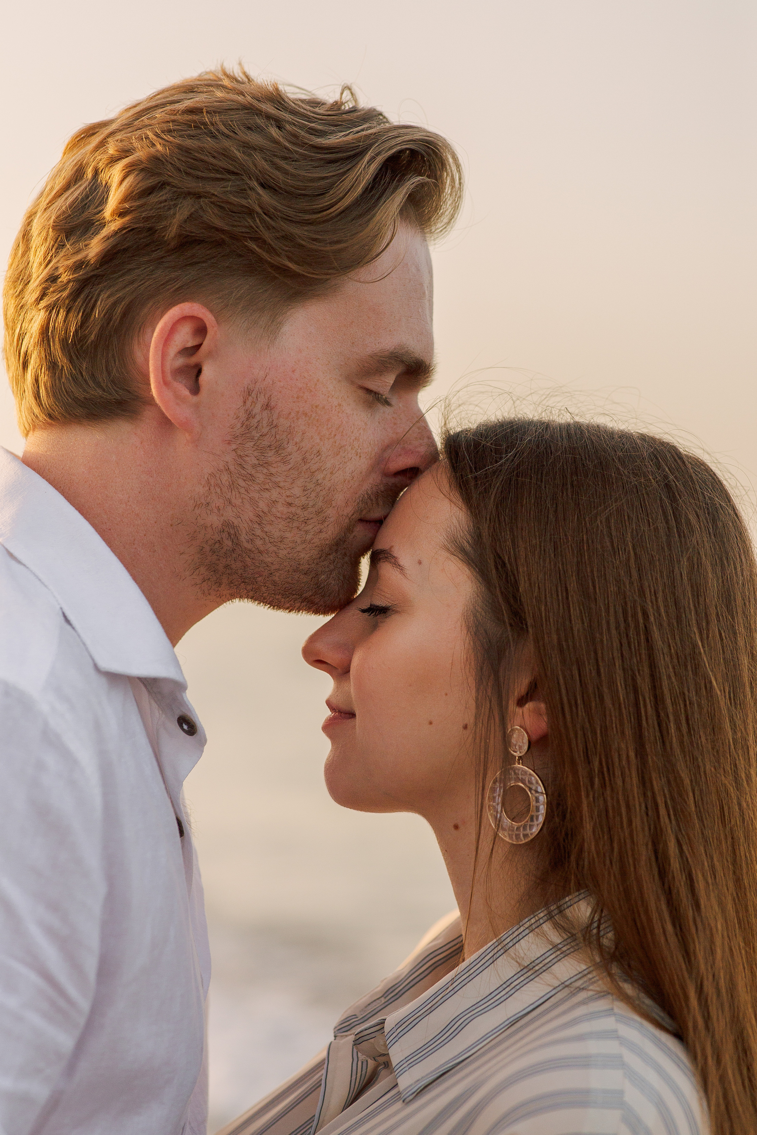 Sunrise. Love Story on the beach in Side