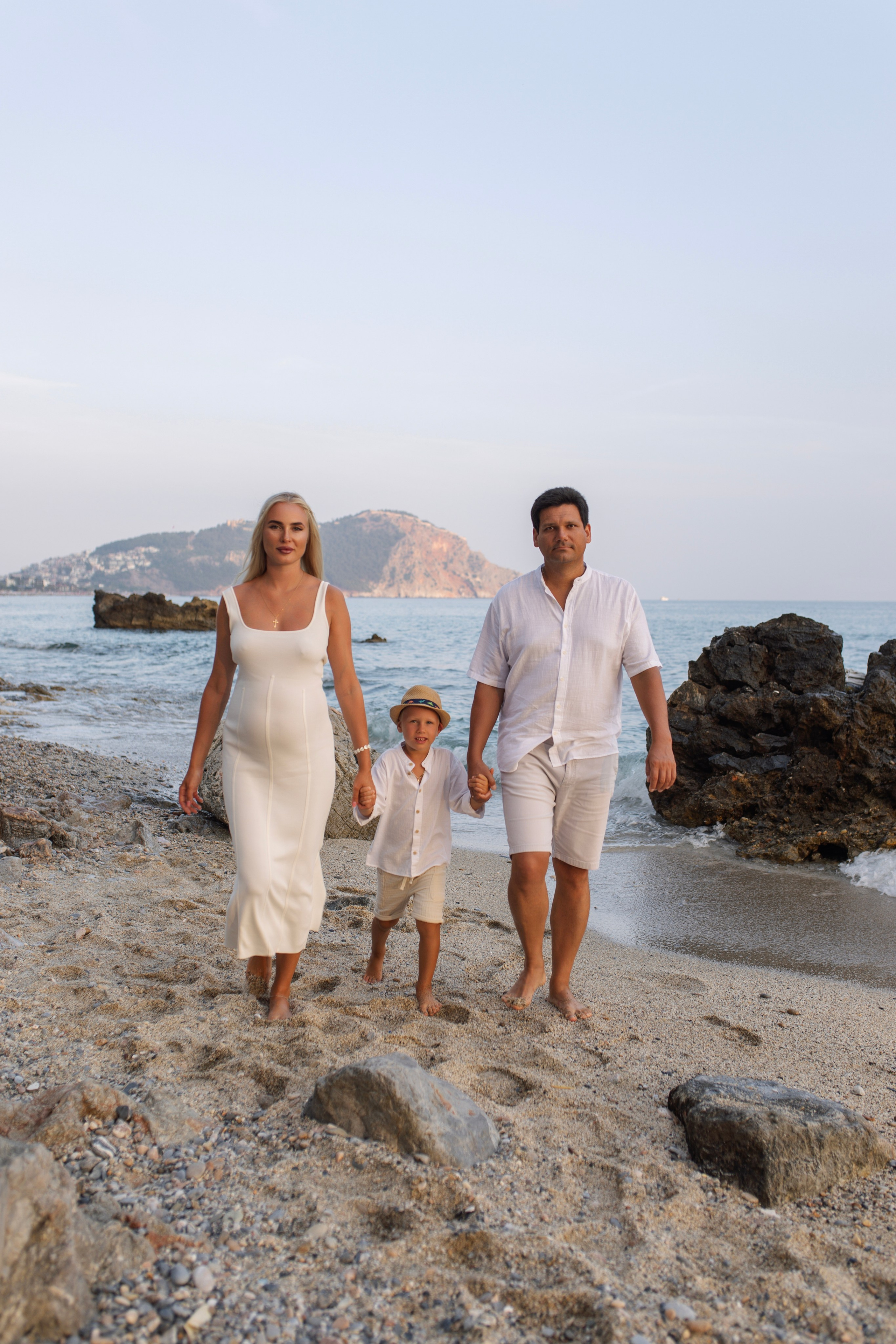 Family photo session on Cleopatra Beach at sunset…
