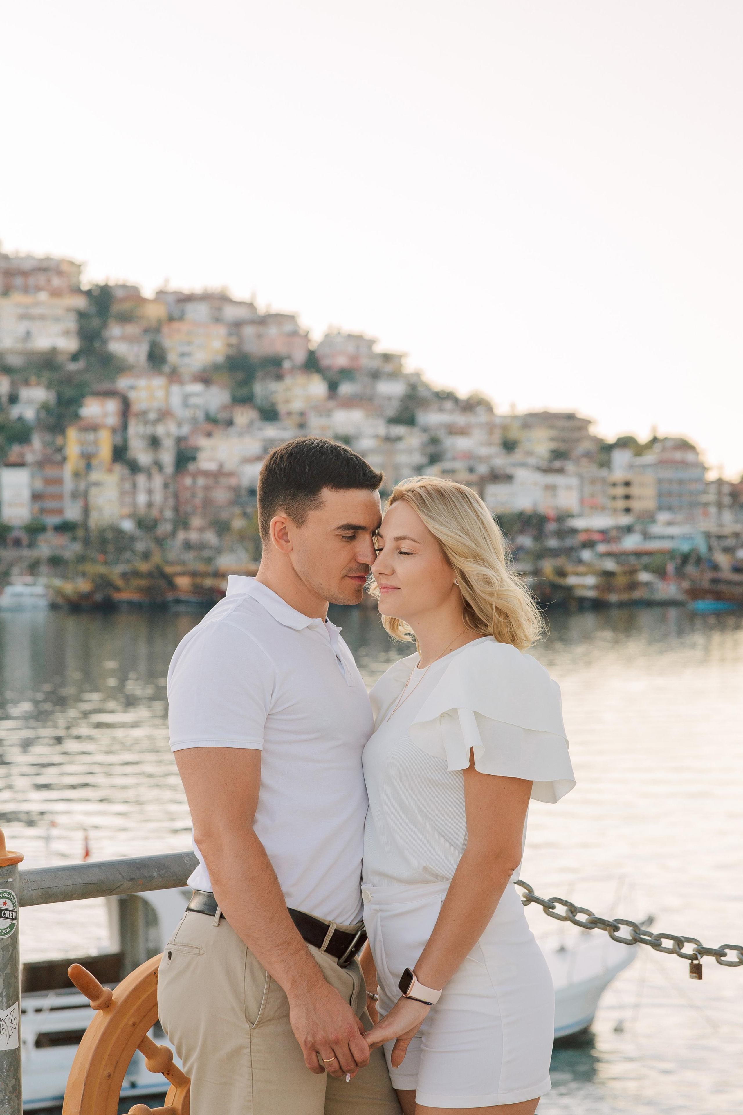 Photographing in the port of Alanya at sunset…