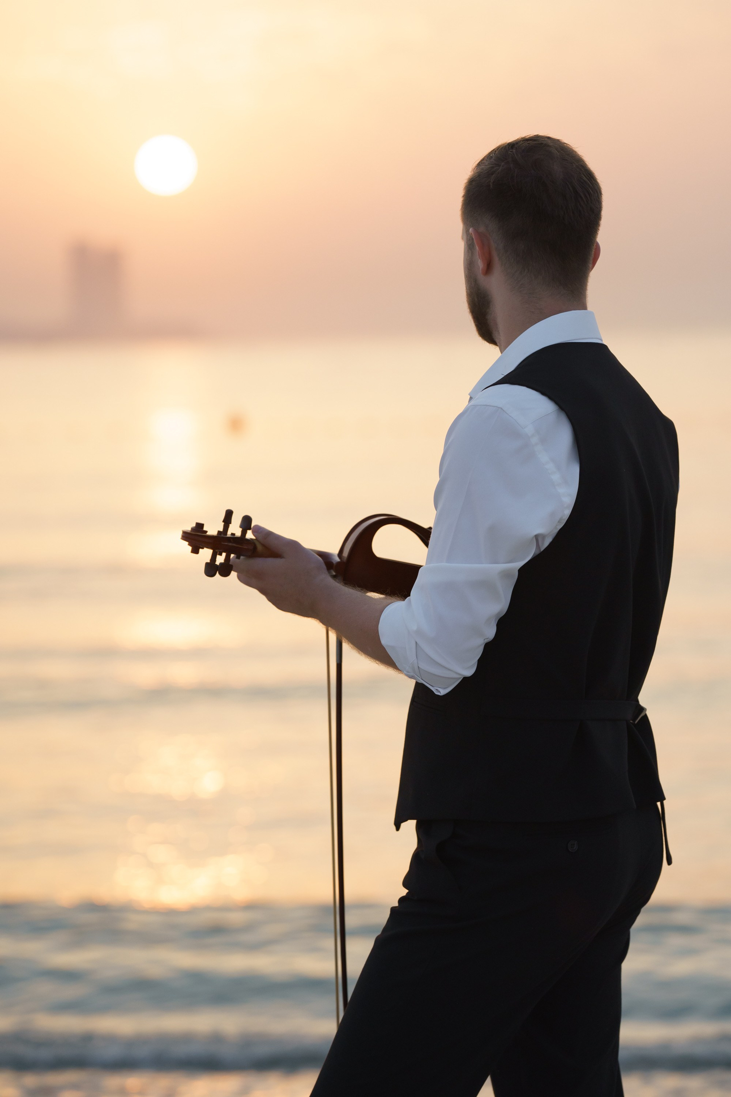 Photoshoot for music posters. Sunset