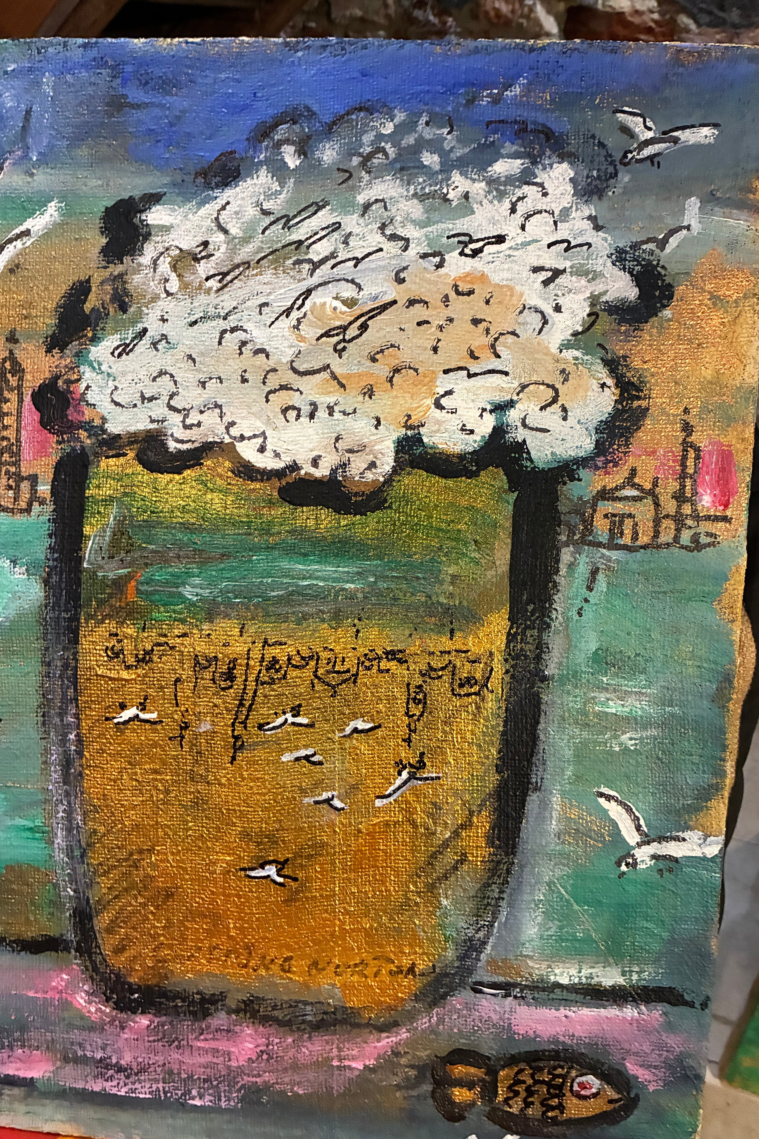 Golden flowers, golden sky. Nadia Kuprina — Artist & Opera Singer in Venice