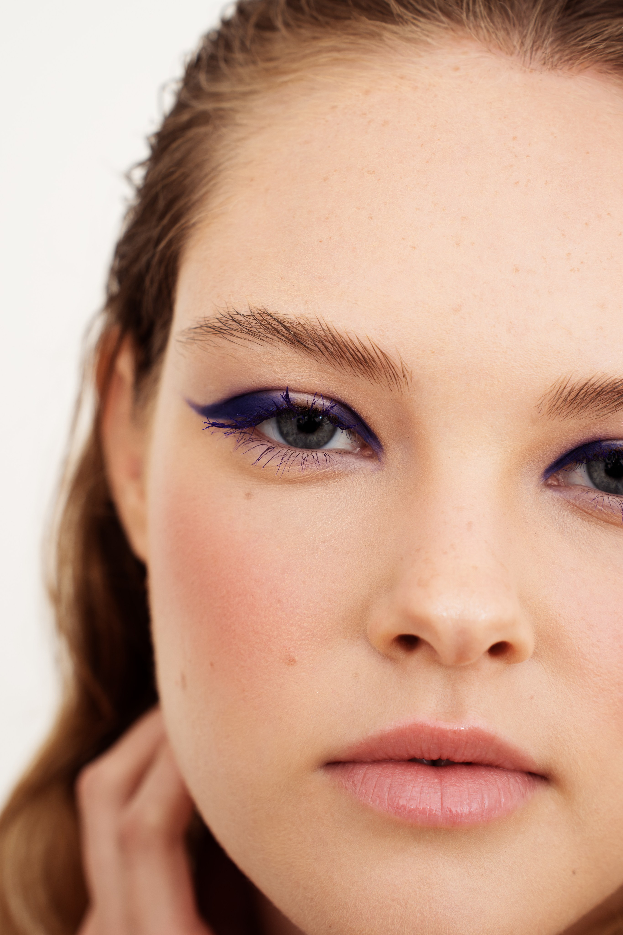 Close-up portrait with premium skin smoothing and retouching