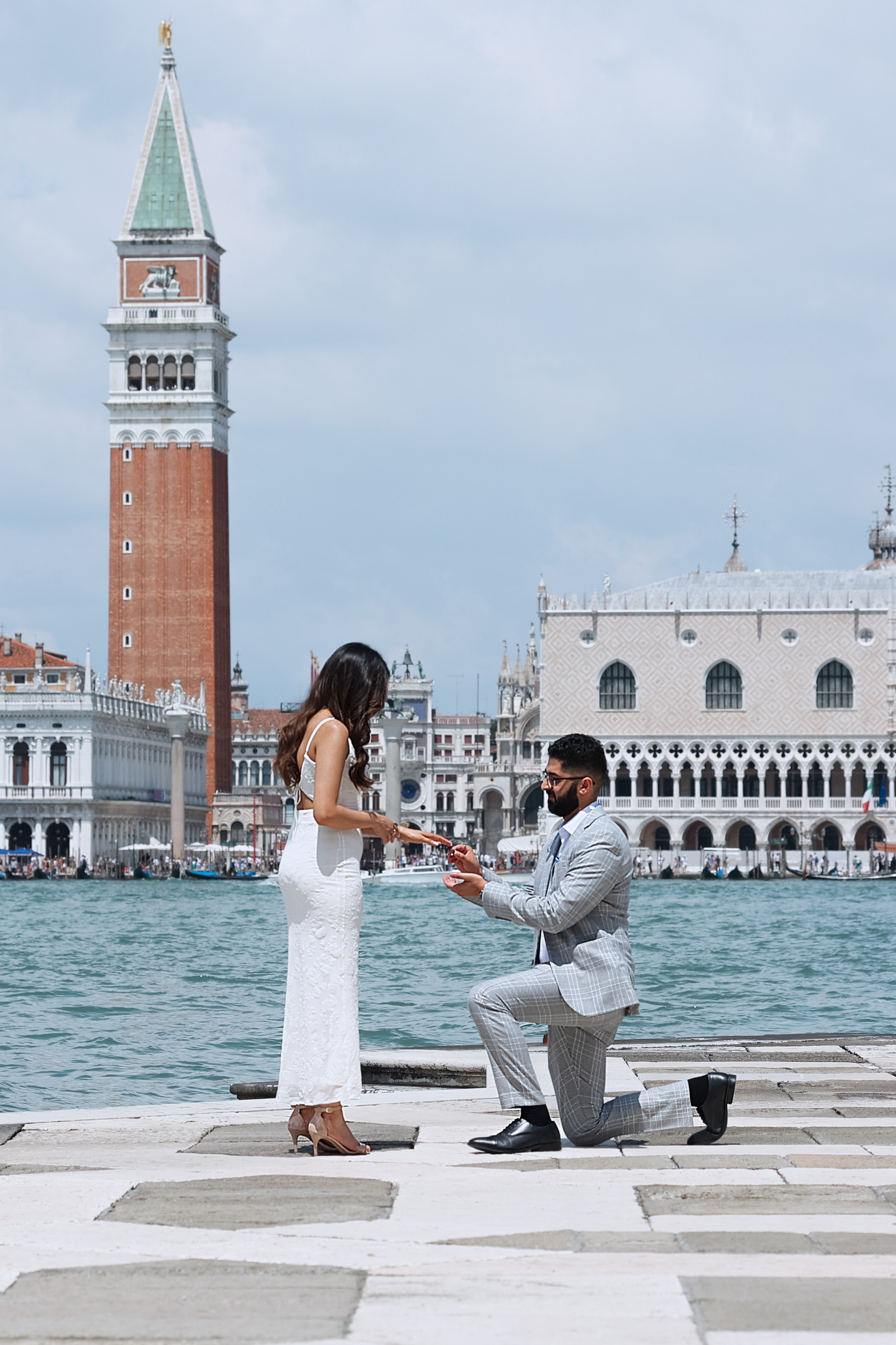 Romantic Surprise Proposal in Venice