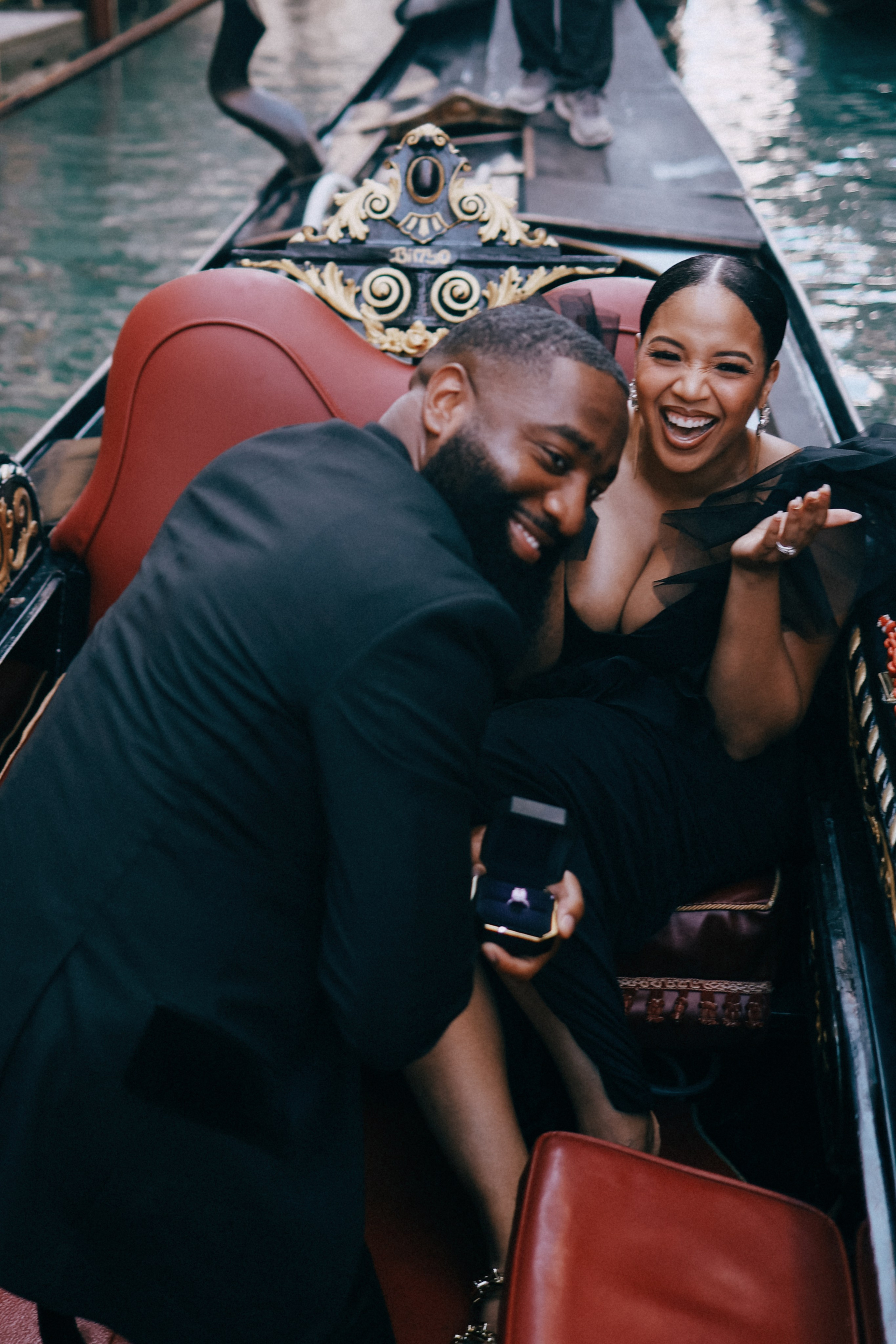 Gondola ride surprise proposal