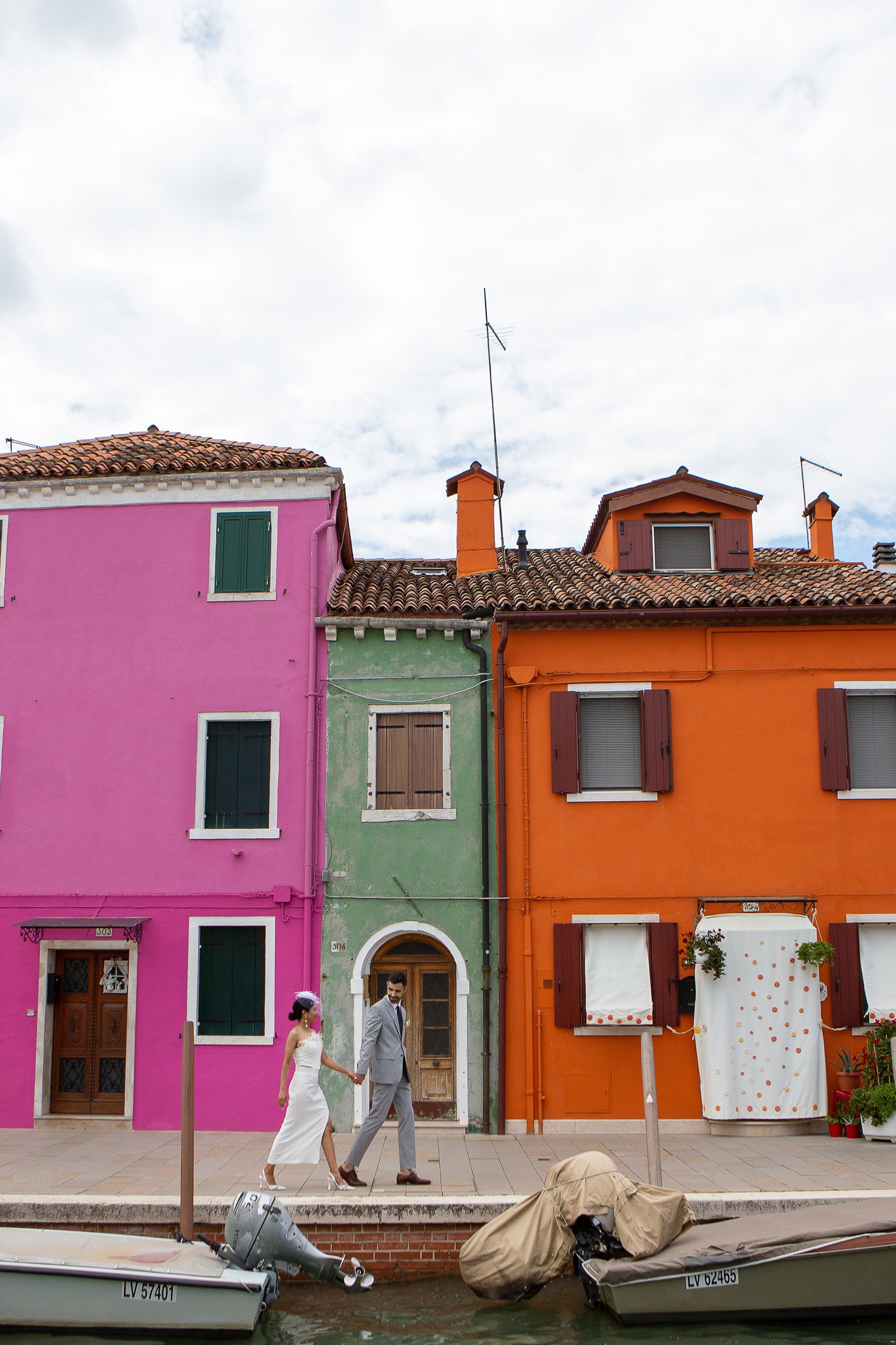 Colorful wedding on Burano