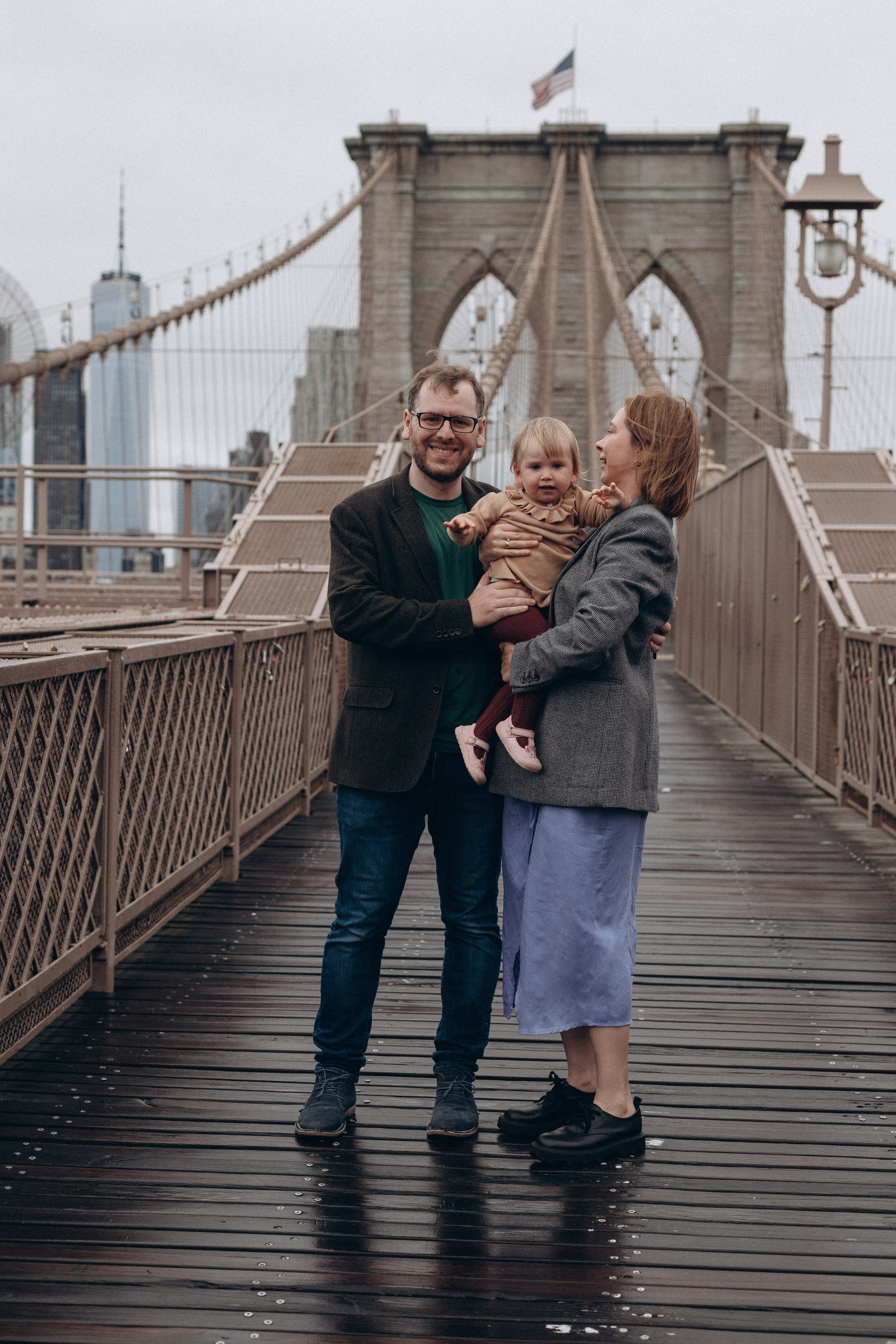 Семейная фотосессия на Бруклинском мосту