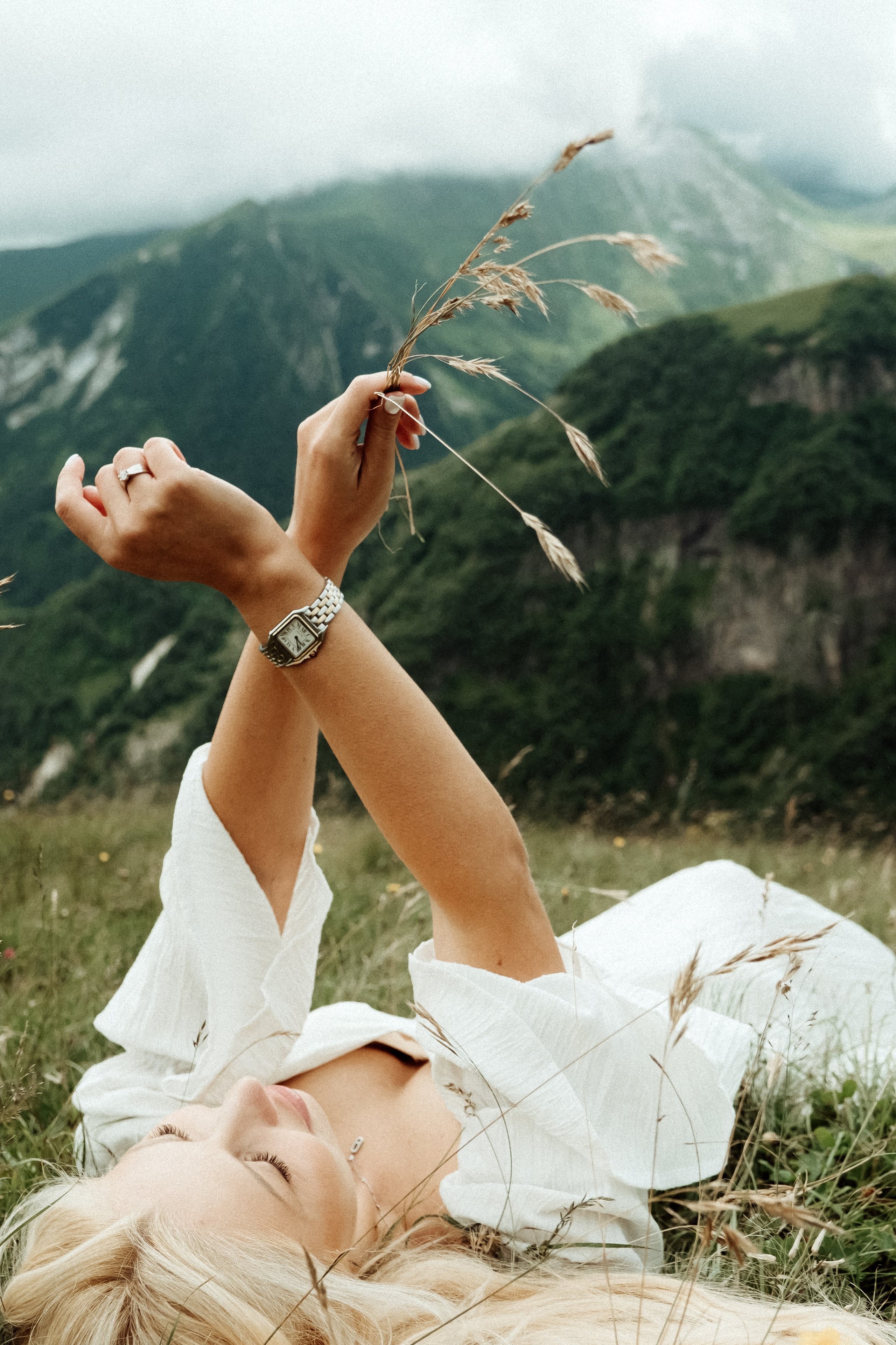 Mountain portrait photography in Gudauri with clean natural tones