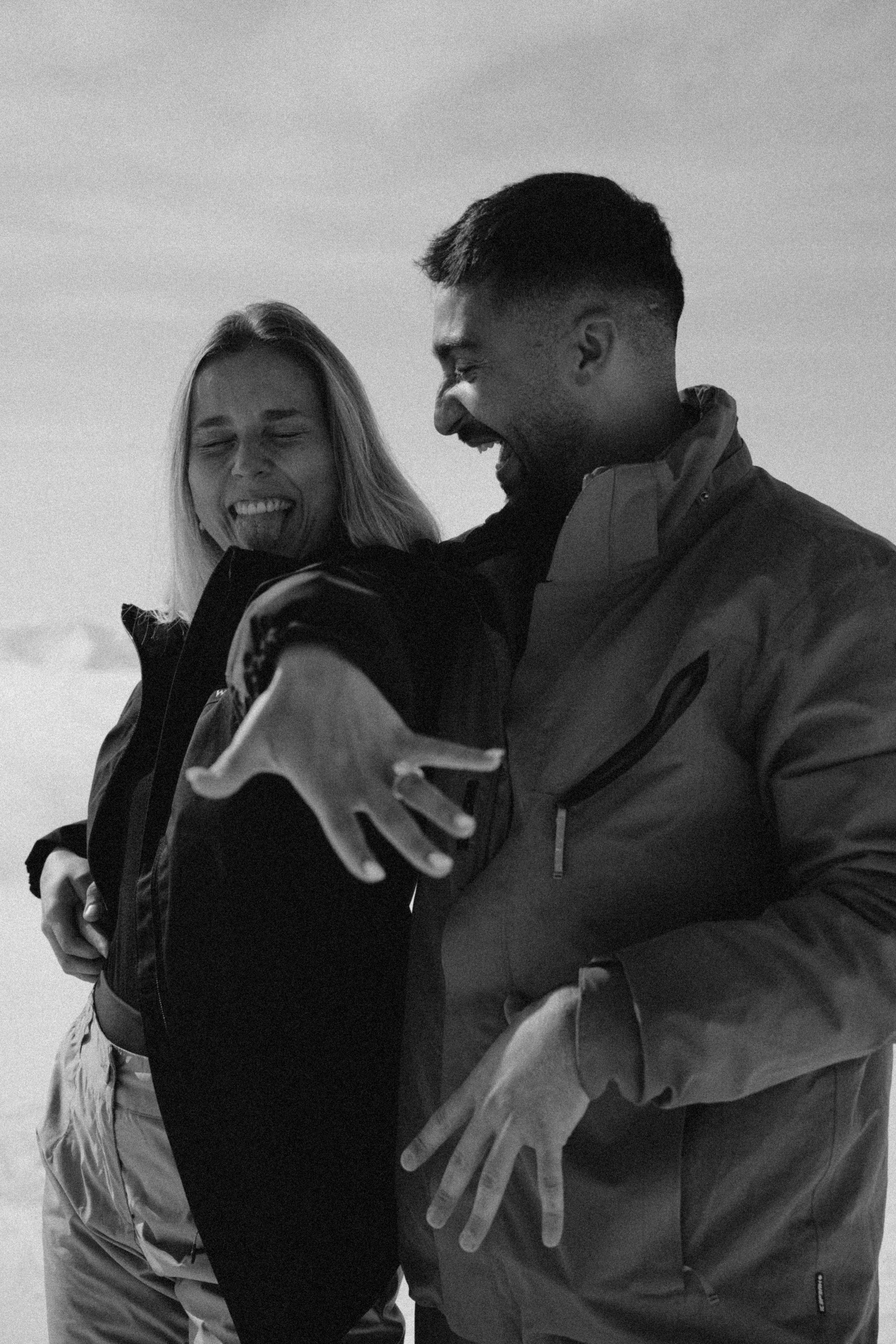 Surprise proposal photo shoot at Gudauri Ski Resort 