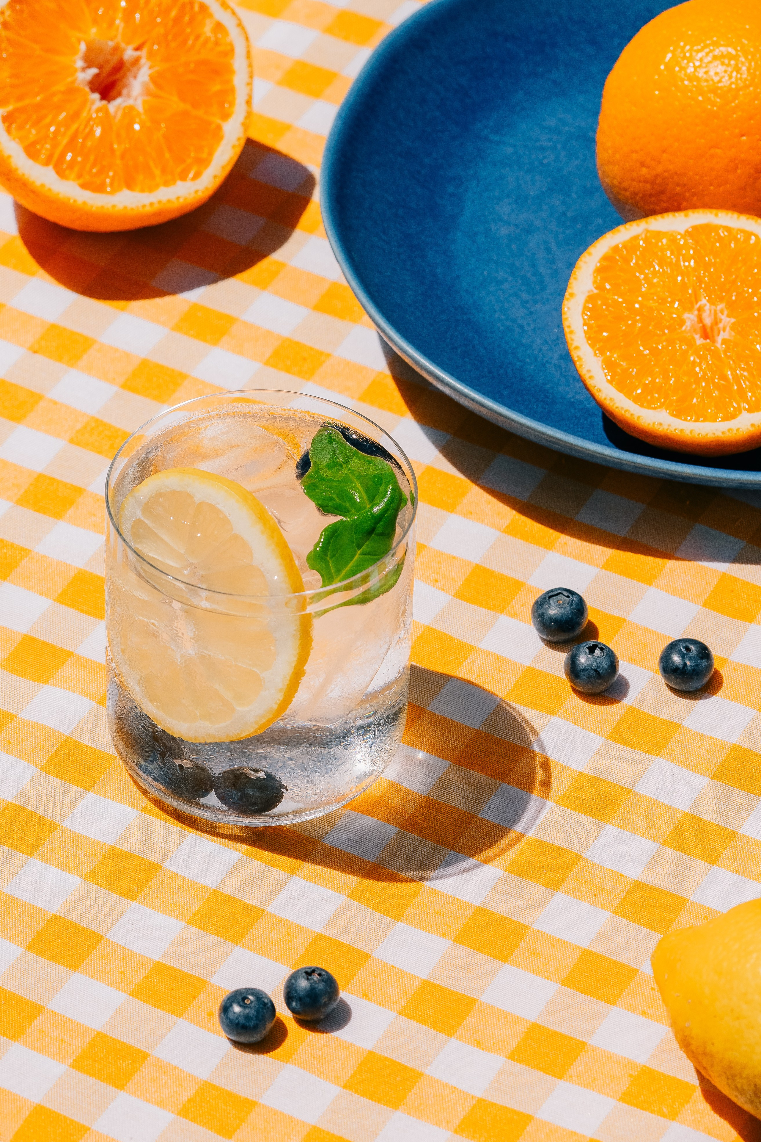 Summer mood oranges and a drink