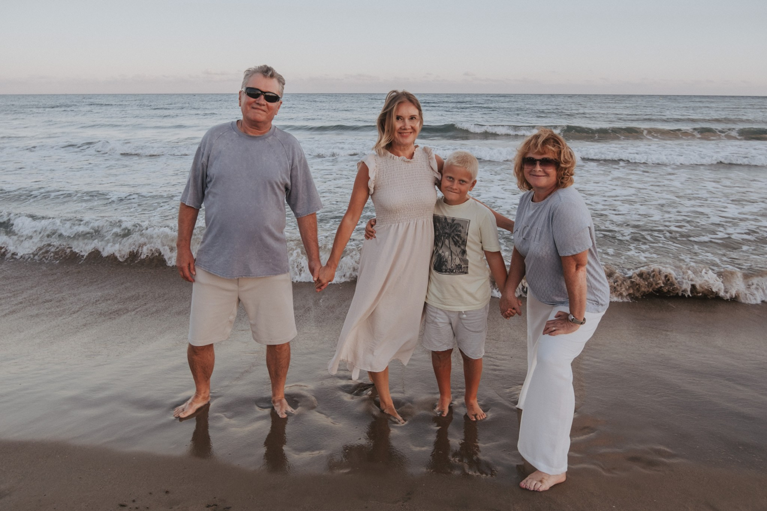Sesión familiar en la playa