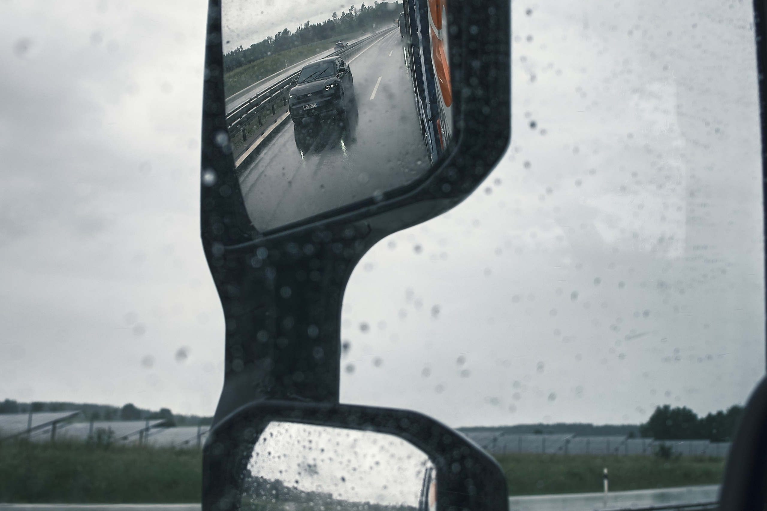 VIEWS FROM THE TRUCK CAB. DOCUMENTARY PHOTOGRAPHY