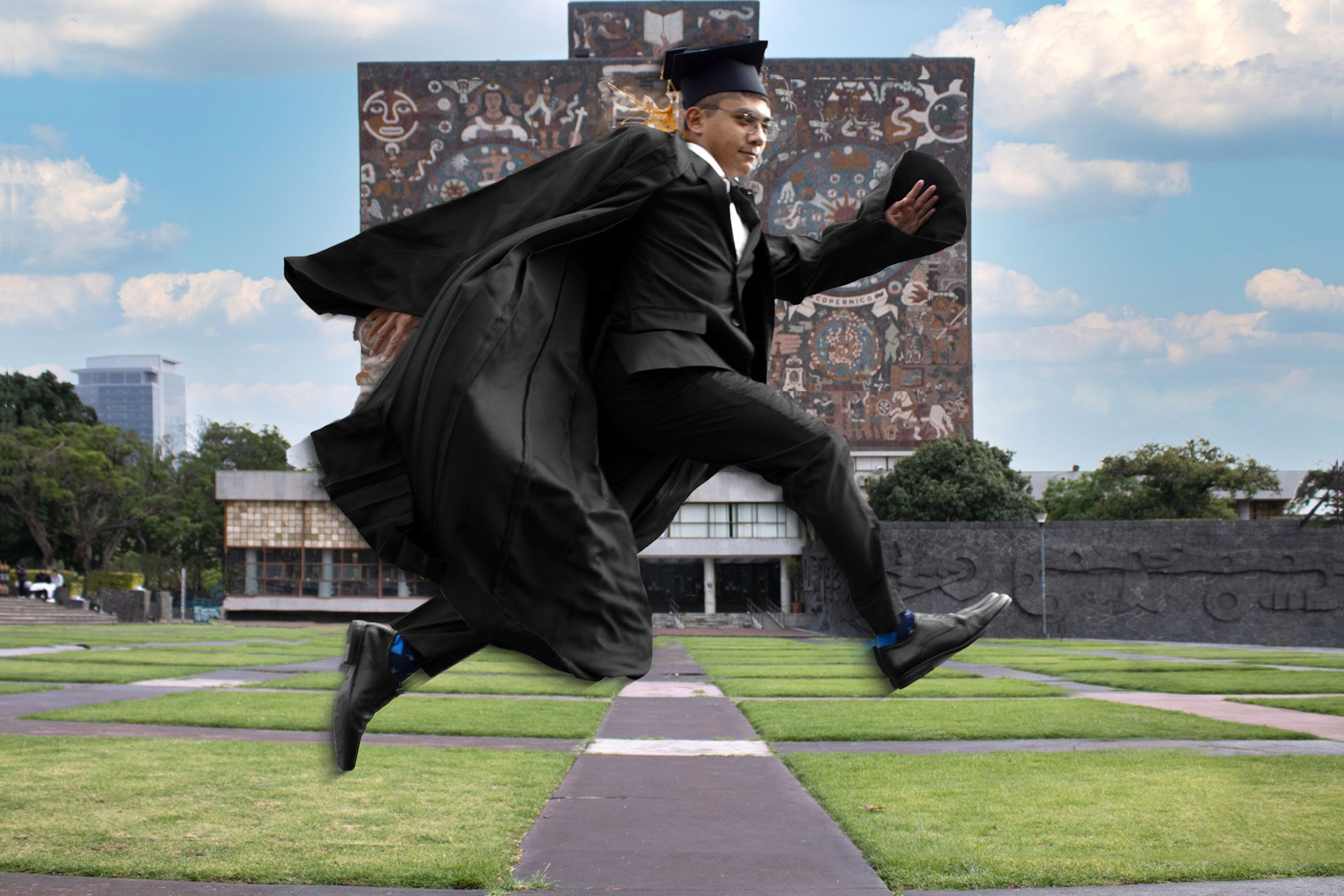 Sesión de fotos de graduación en Ciudad Universitaria