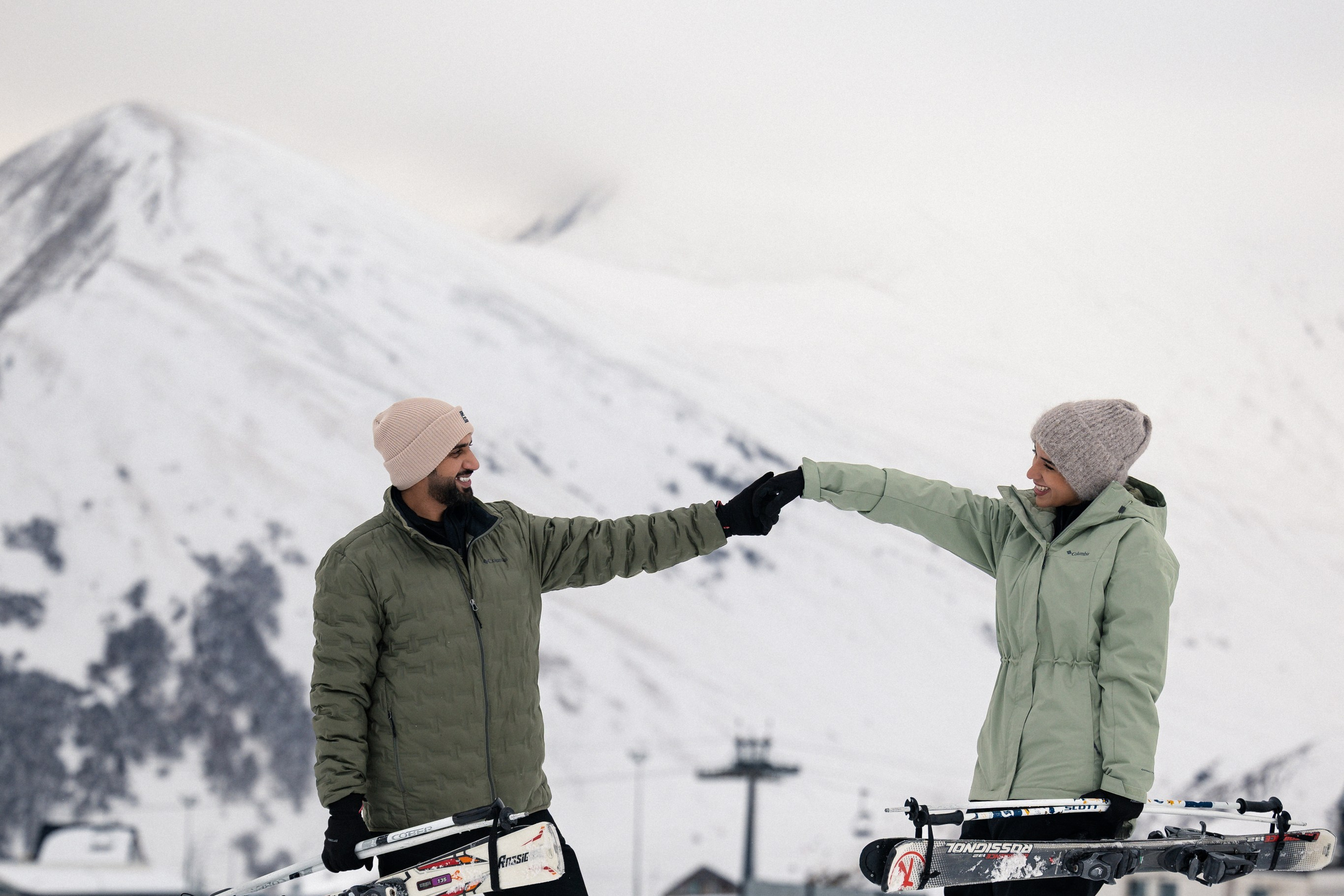 Лыжная фотосессия в горах. Фотограф Анталия Кемер Белек Сиде Каш Алания