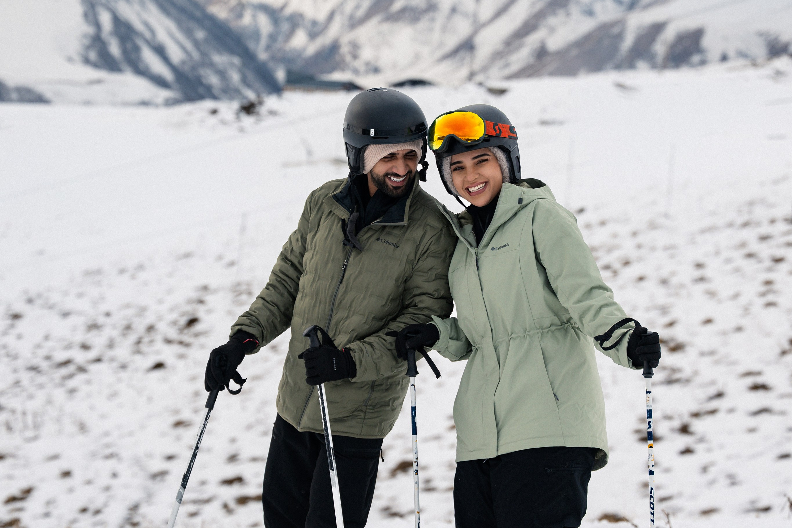 Лыжная фотосессия в горах. Фотограф Анталия Кемер Белек Сиде Каш Алания