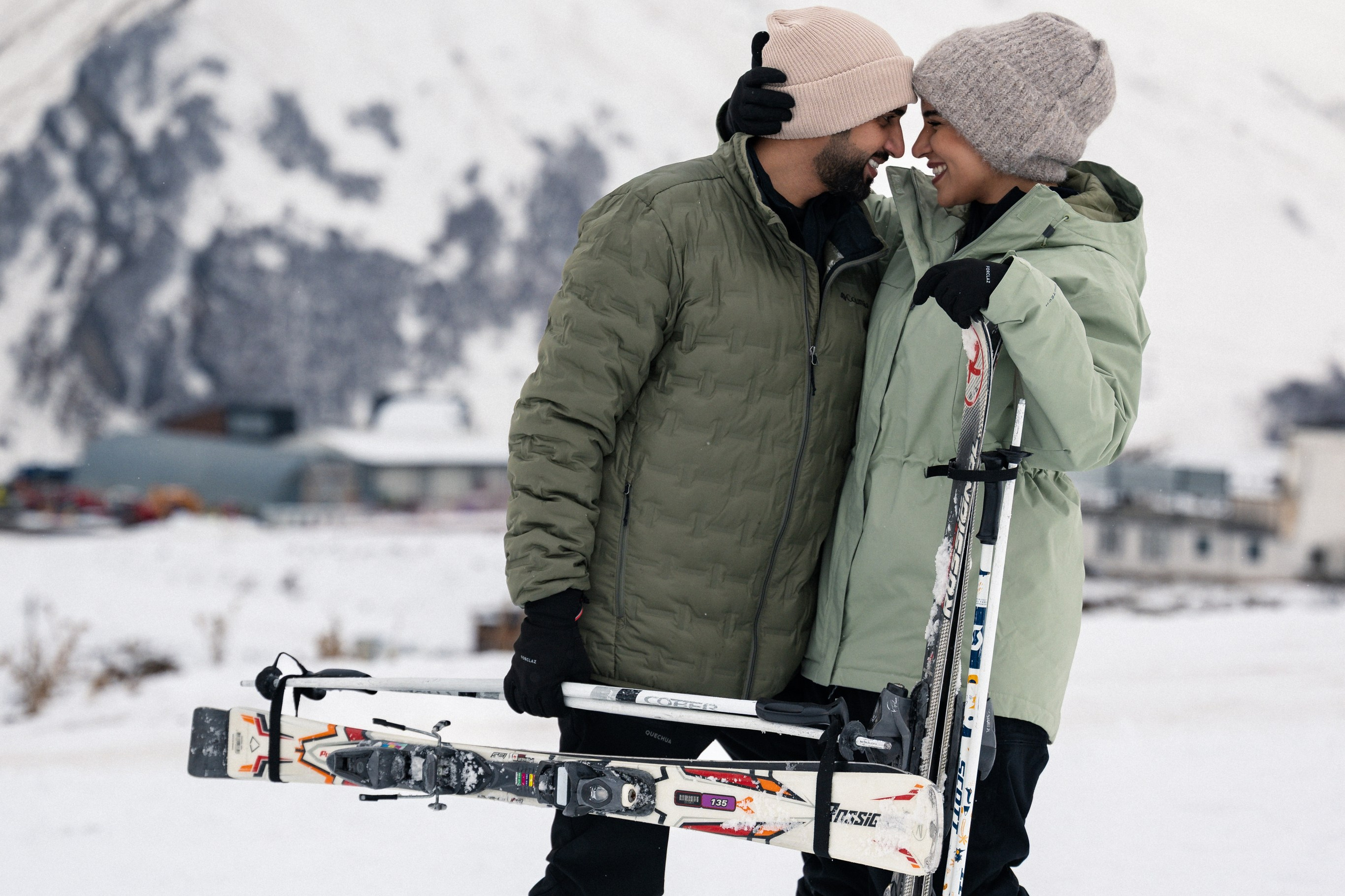 Лыжная фотосессия в горах. Фотограф Анталия Кемер Белек Сиде Каш Алания