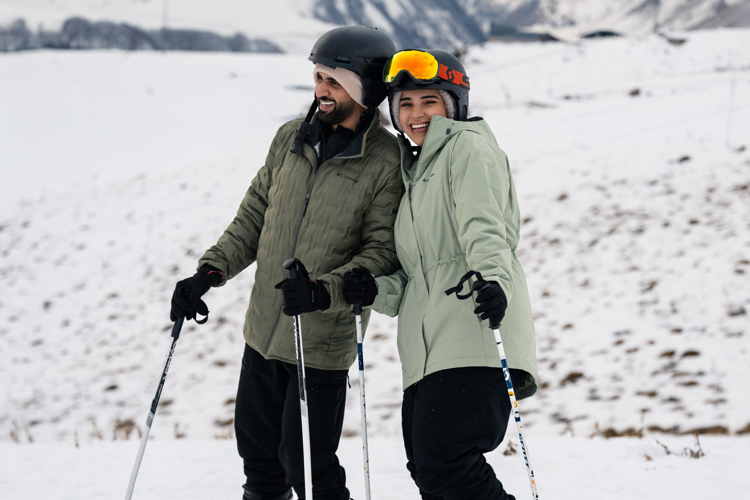 Лыжная фотосессия в горах. Фотограф Анталия Кемер Белек Сиде Каш Алания