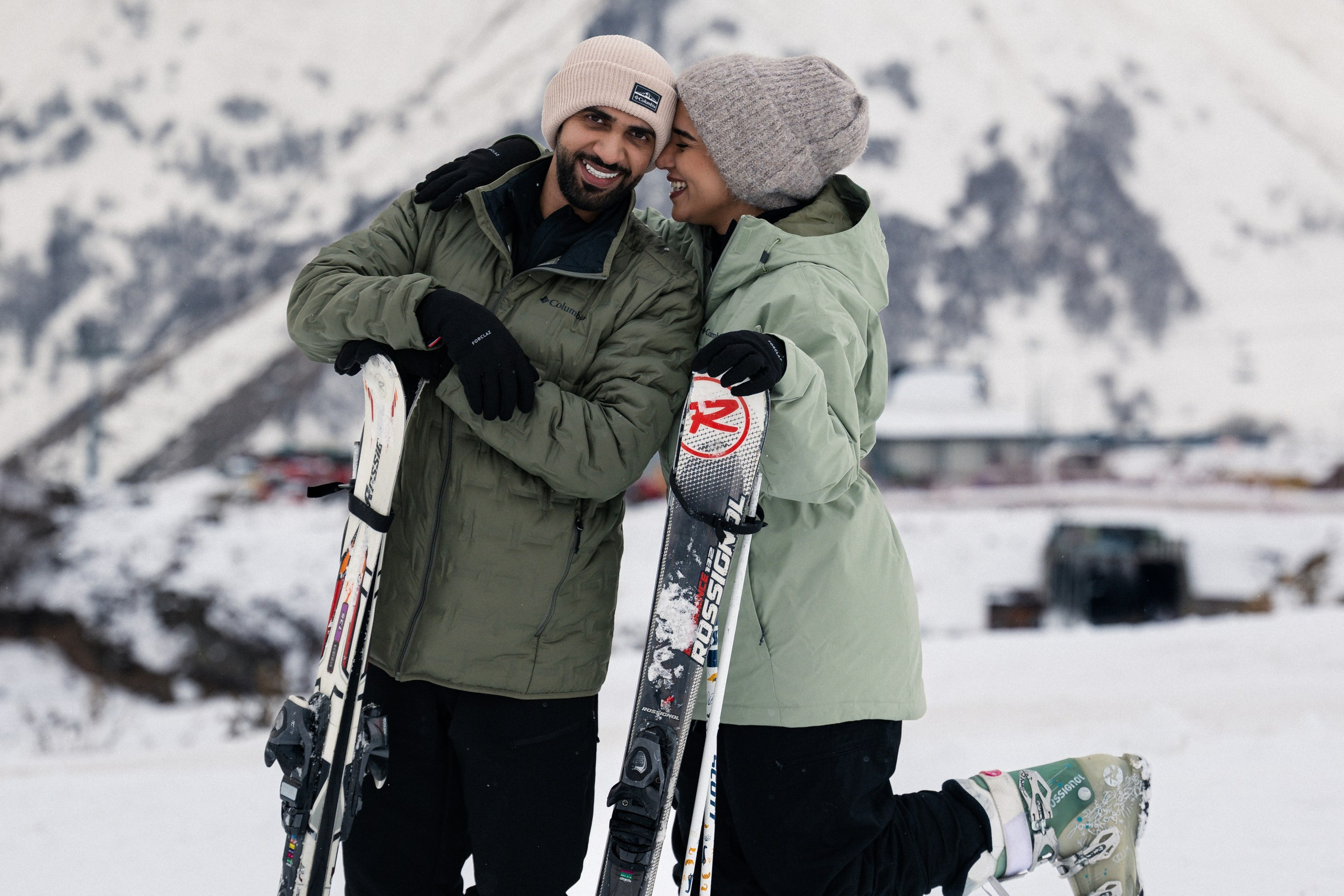 Лыжная фотосессия в горах. Фотограф Анталия Кемер Белек Сиде Каш Алания