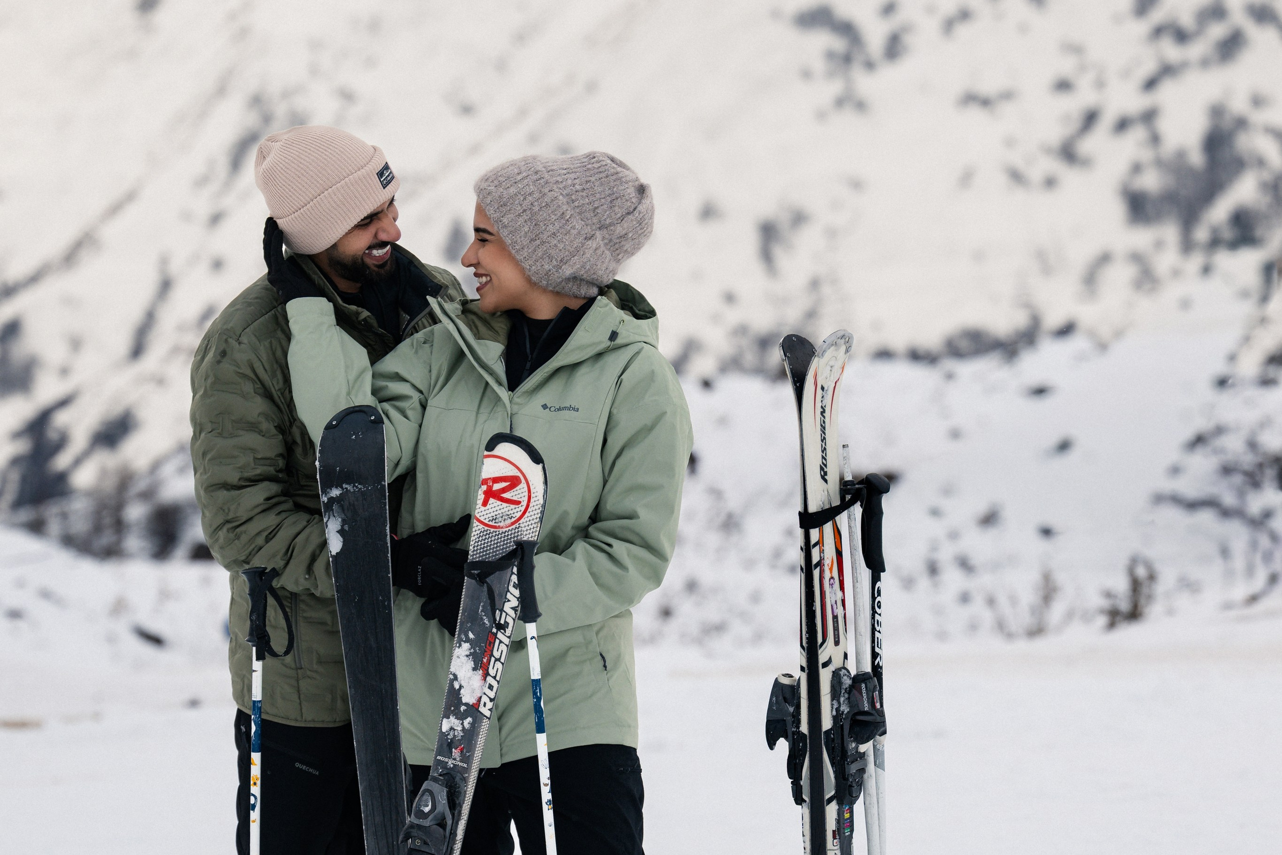 Лыжная фотосессия в горах. Фотограф Анталия Кемер Белек Сиде Каш Алания