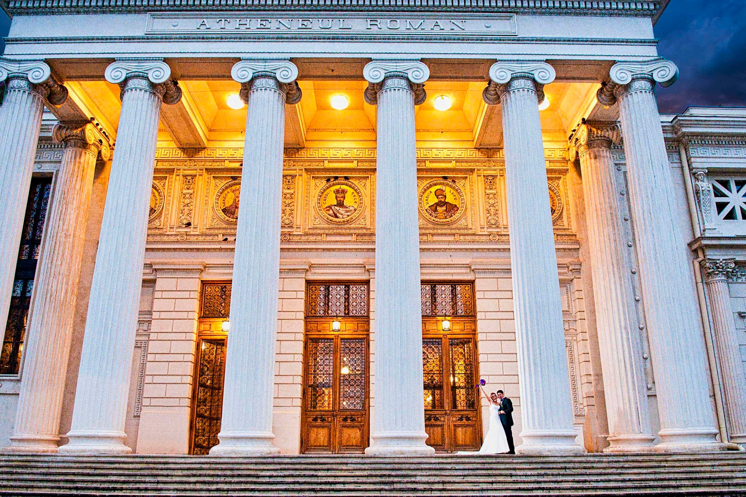 Wedding photography session Romanian Athenaeum Bucharest Romania. Wedding photographer Nikon D850