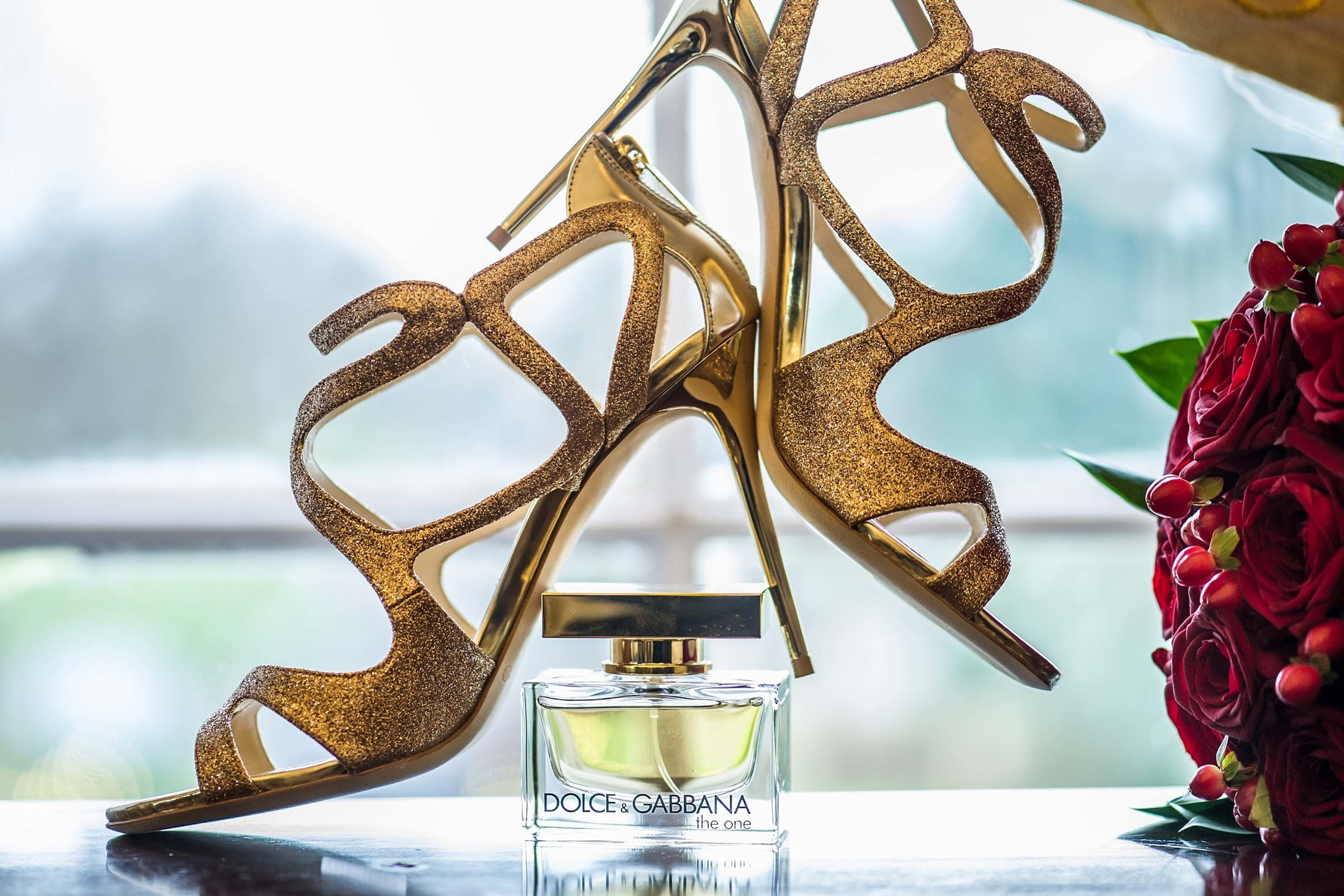 Wedding photographer Scandic Holmenkollen Park Oslo Norway Bride shoes and perfume Nikon D850 