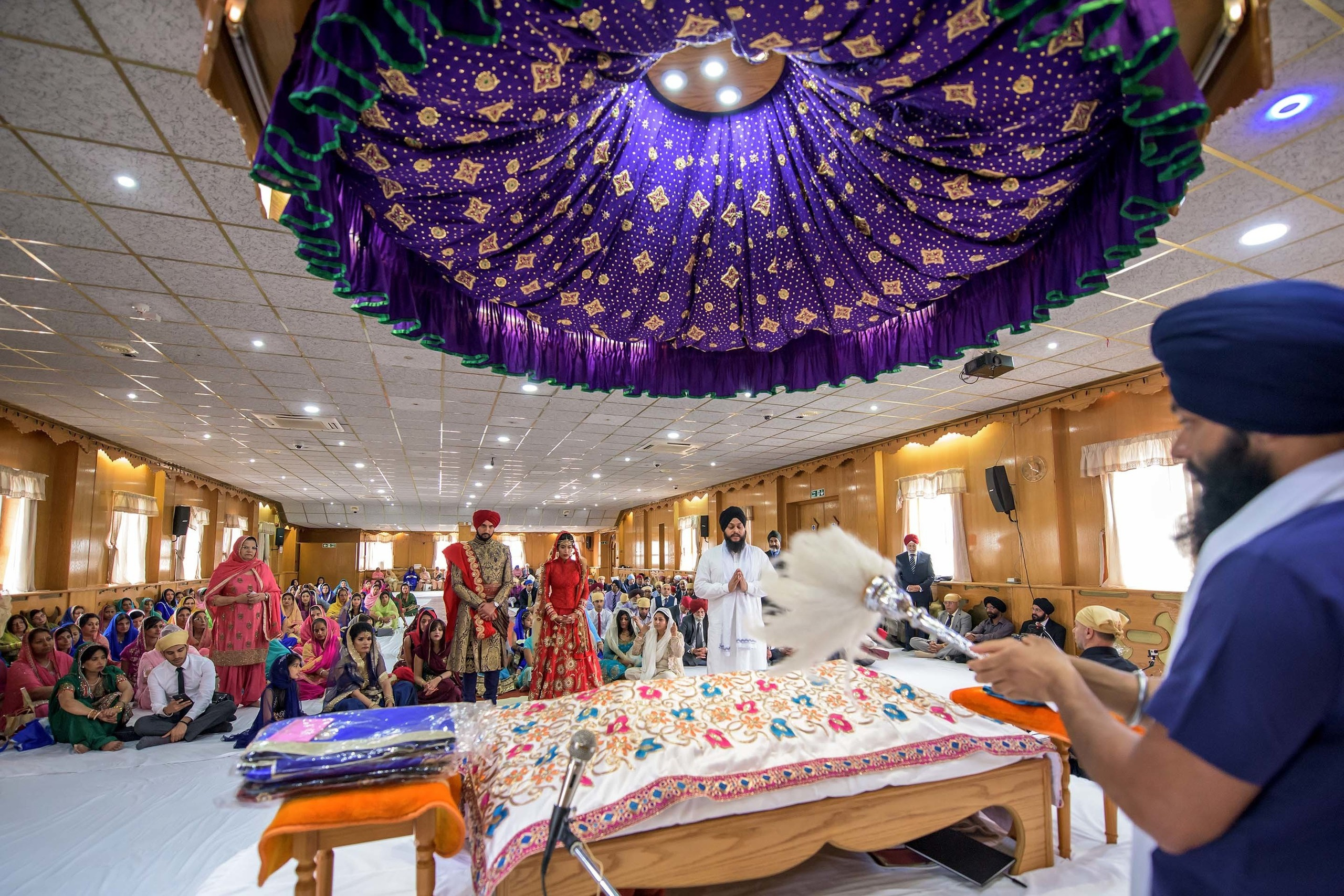 Wedding Gurdwara Sri Guru Singh Sabha Southall London UK Nikon D850 Sikh religious ceremony