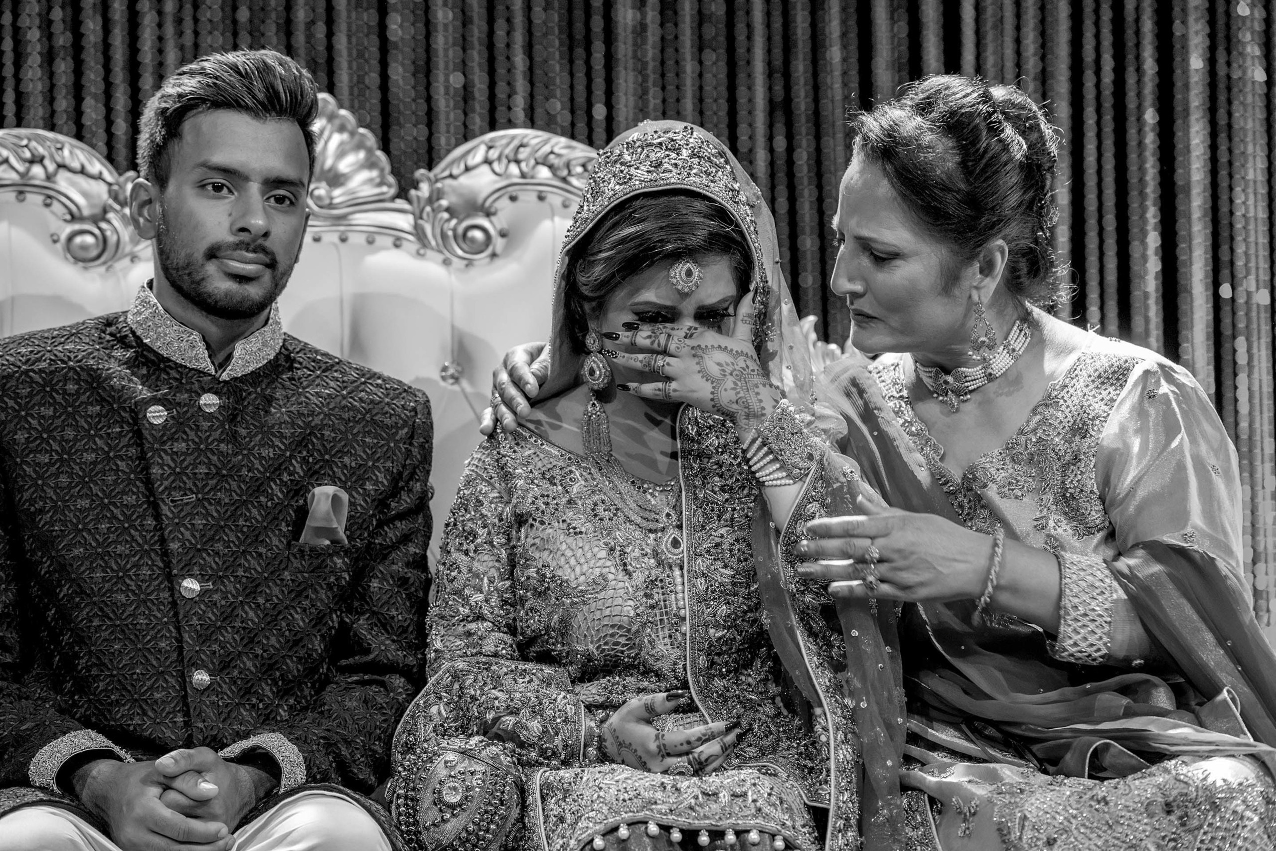 Pakistani Wedding photographer Scandic Holmenkollen Park Oslo Norway Nikon D850 Bride getting emotional