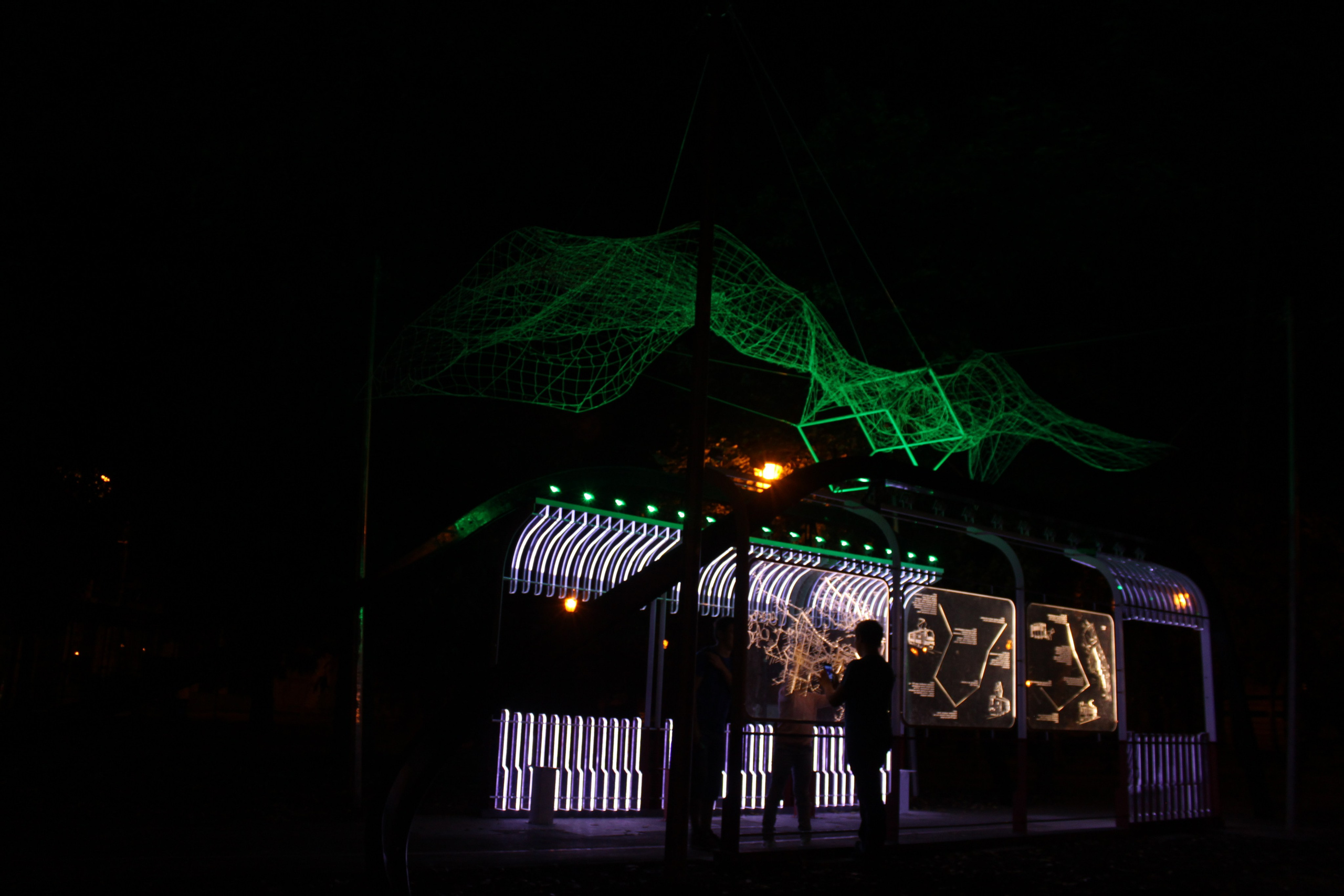 Light Installation in Michurin square / 2018