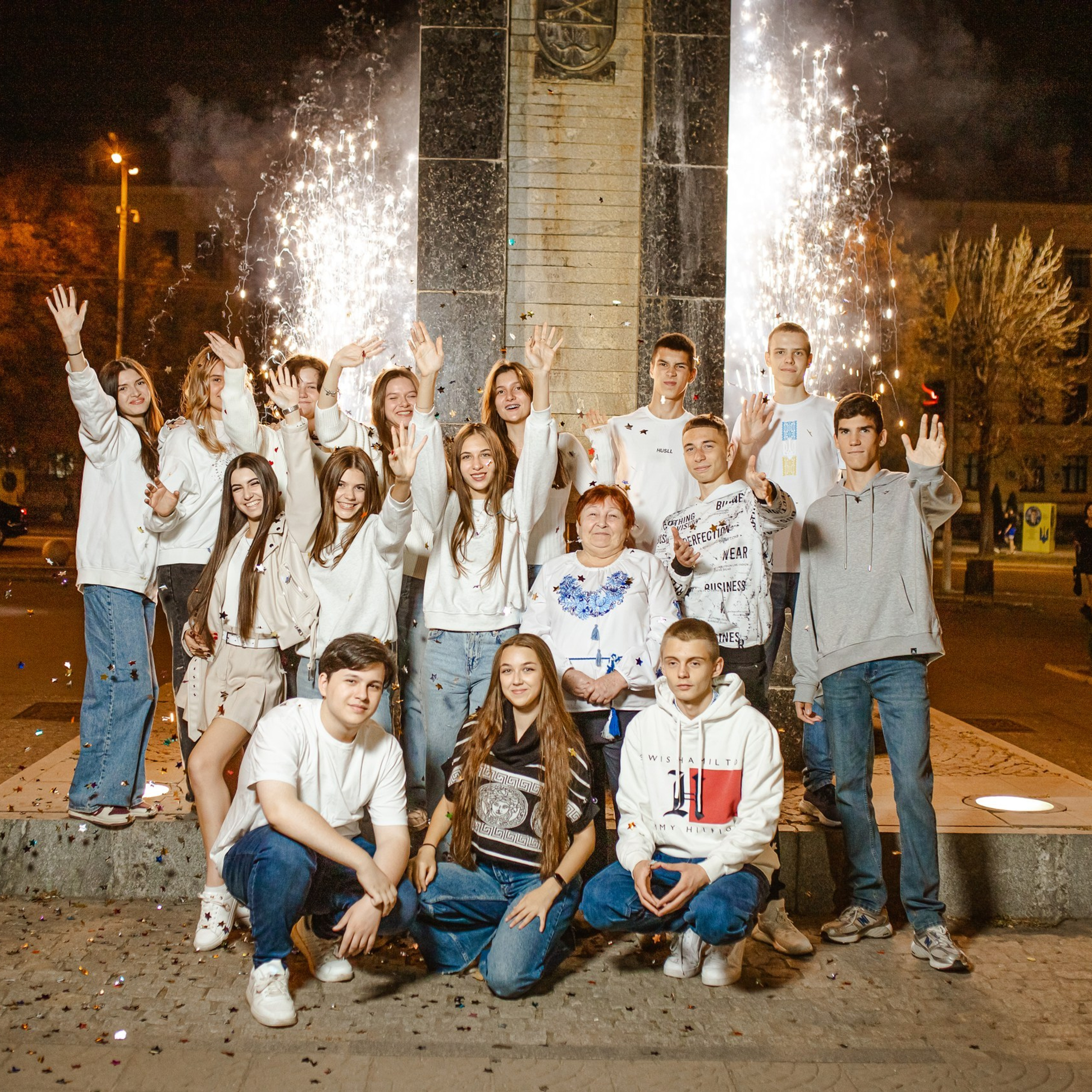 Нічна зйомка школярів