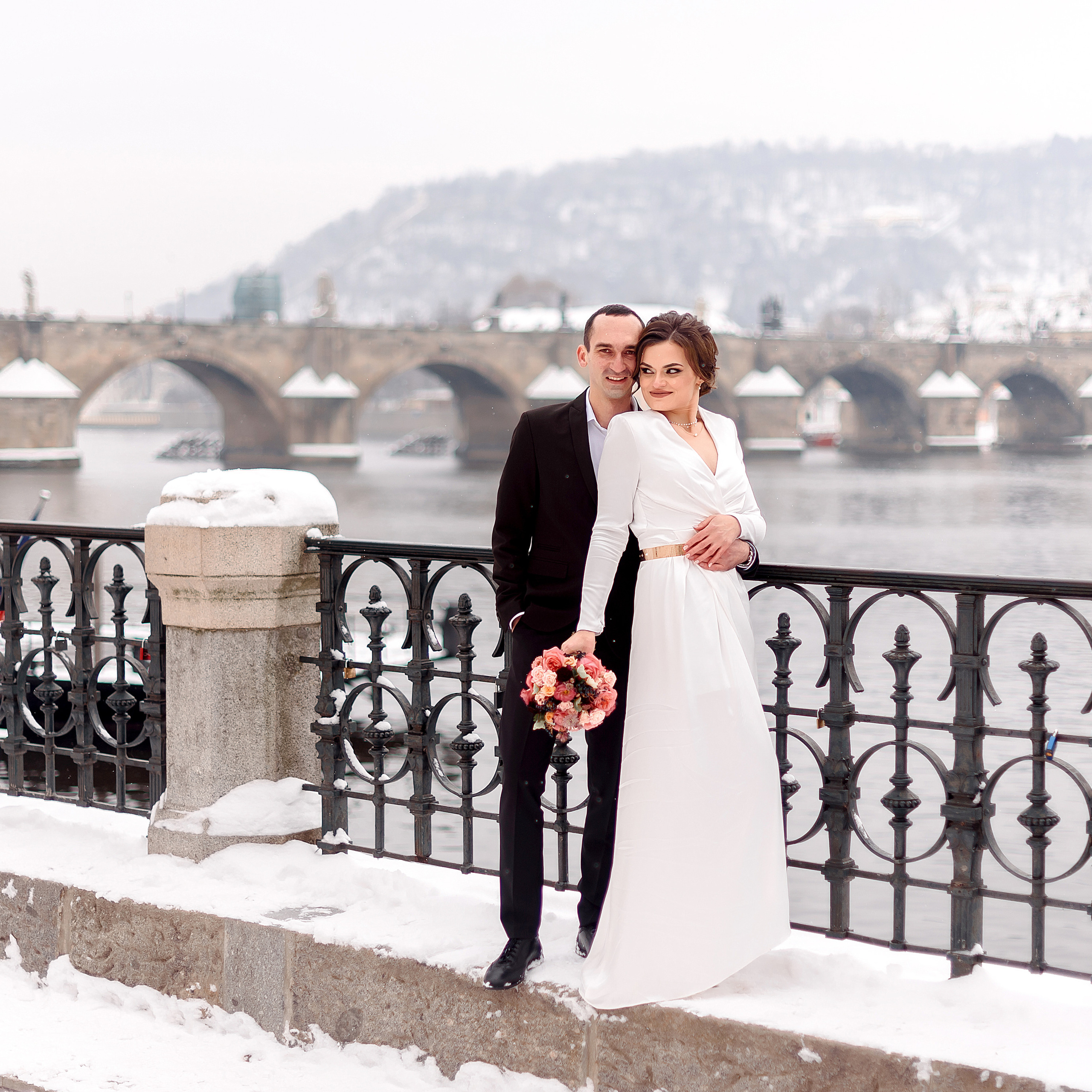 Зимняя свадьба в Праге