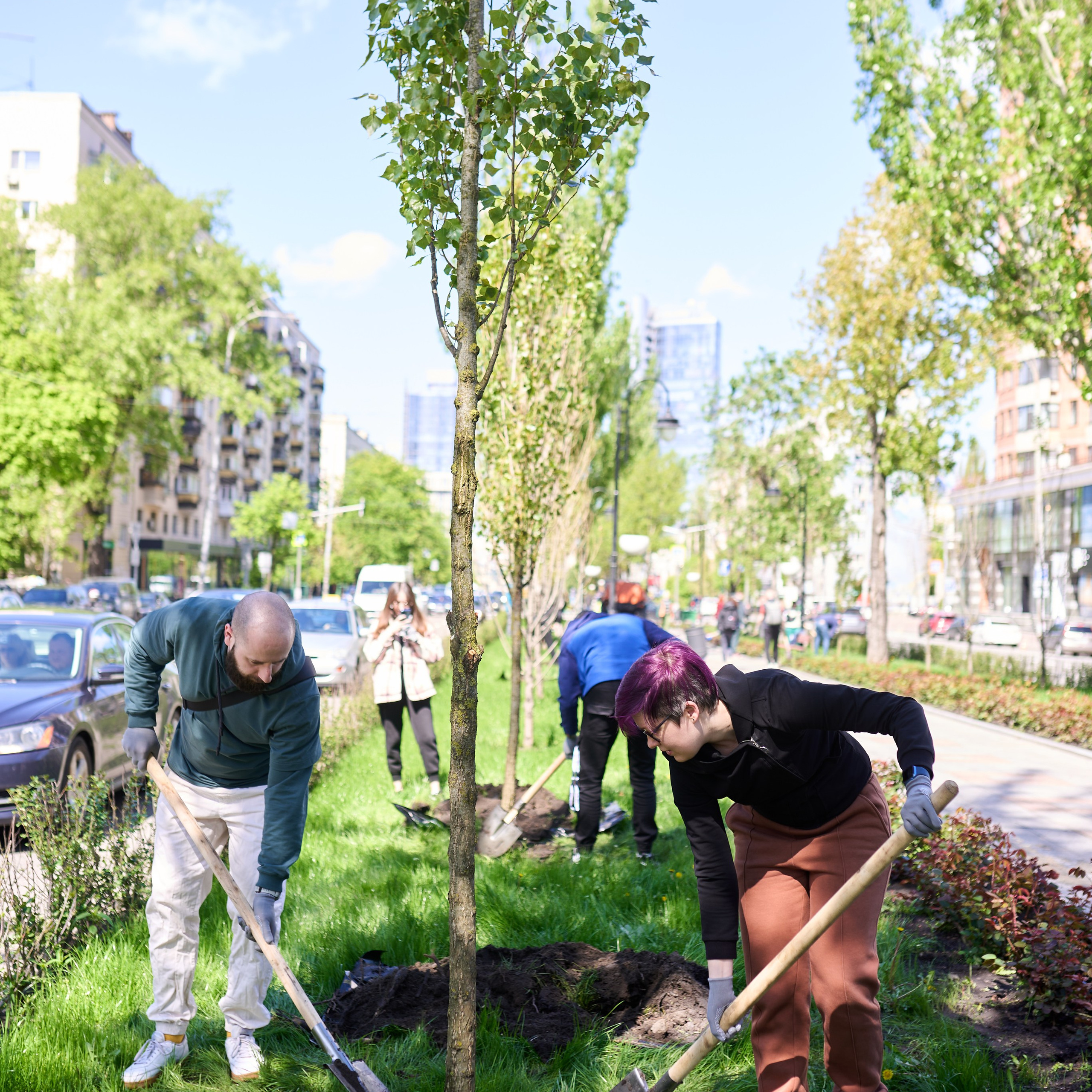 Висадка дерев у центрі Києва — екоподія та єднання