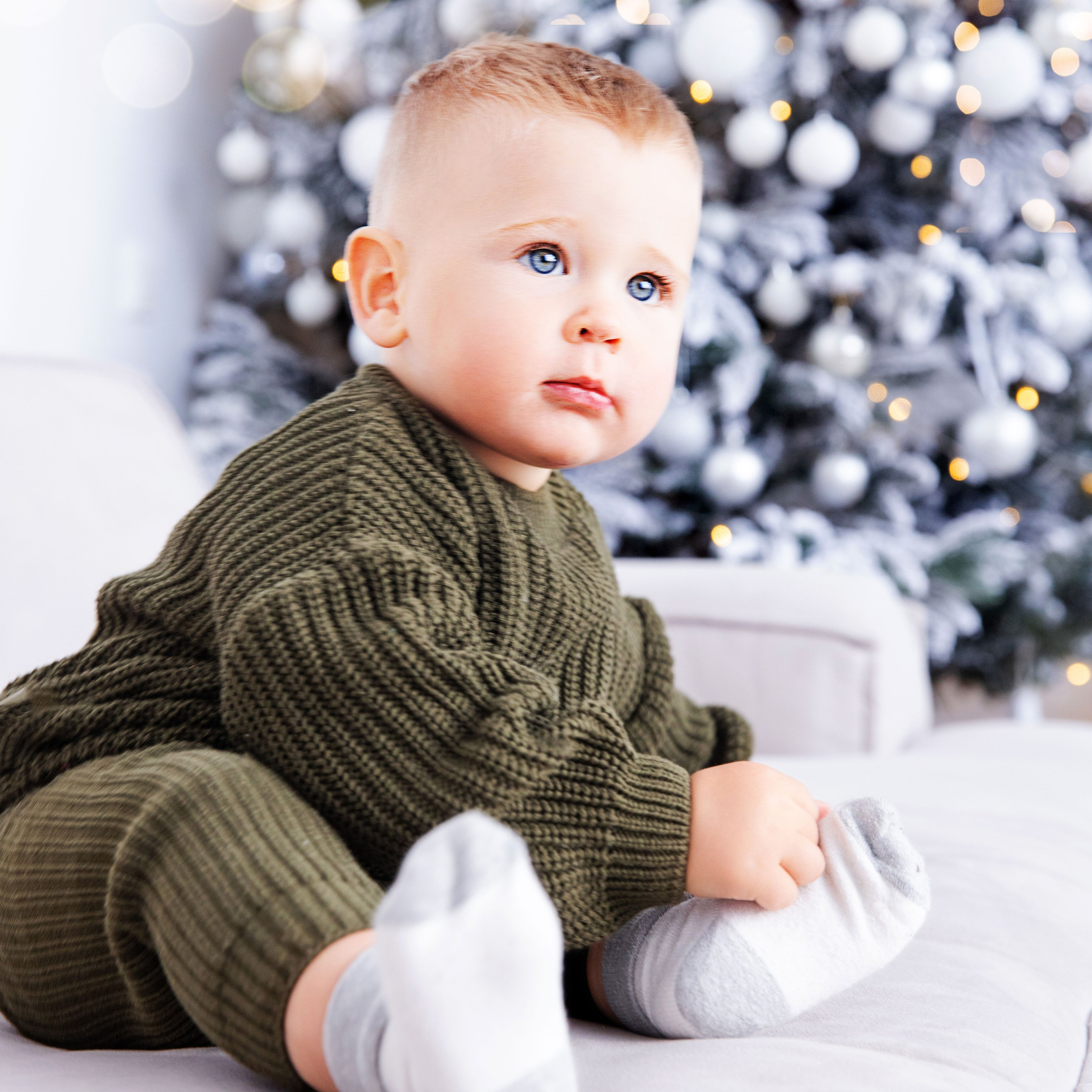 Новорічна зйомка Олени з малюком