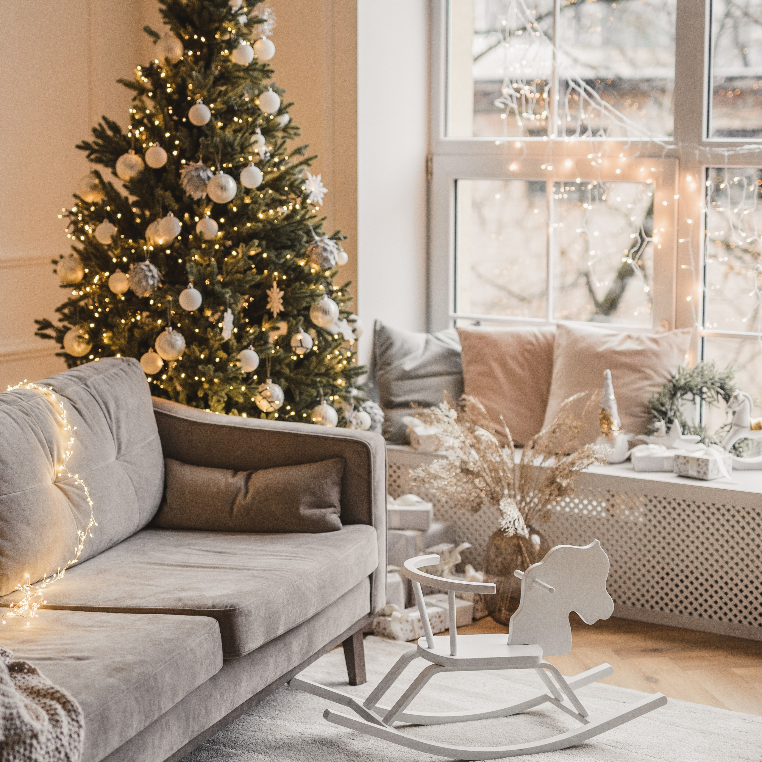 Рождественская фотостудия Рига. Рождественская спальня. Рождественский декор