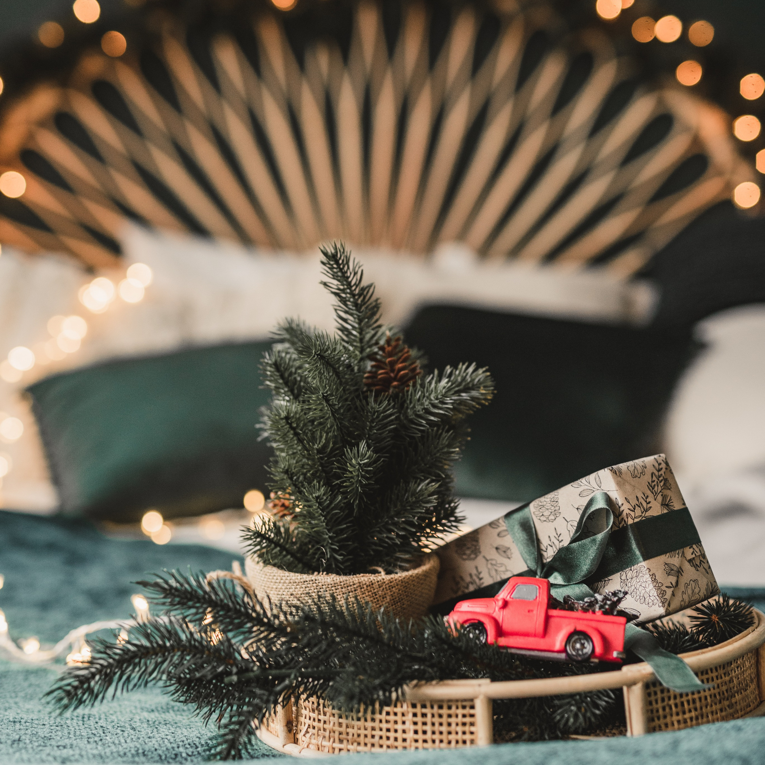 Рождественская фотостудия Рига. Рождественская спальня. Рождественский декор