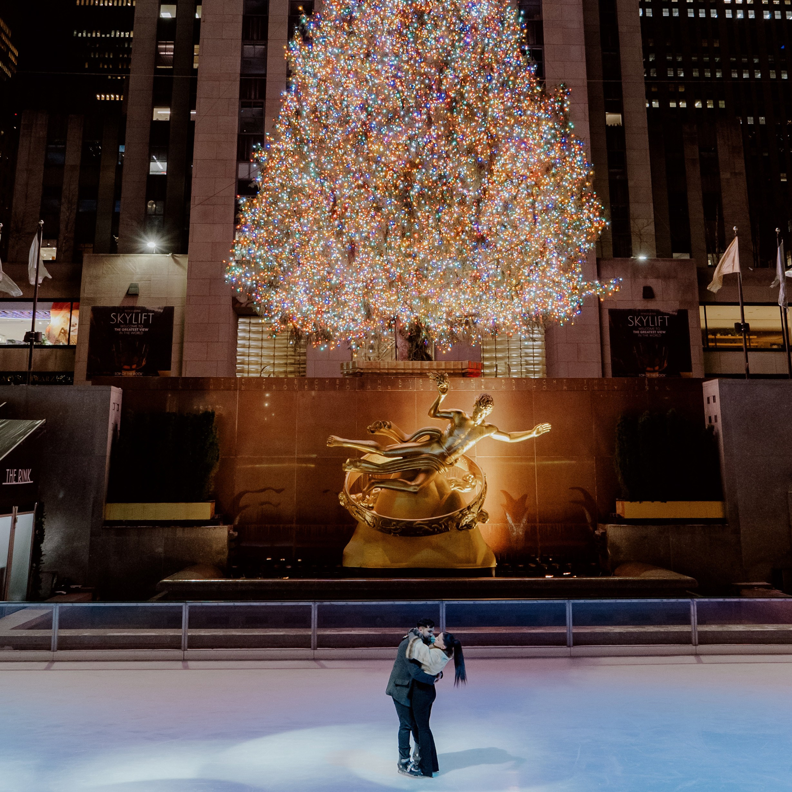 Proposal at Rockefeller Center Ice Rink