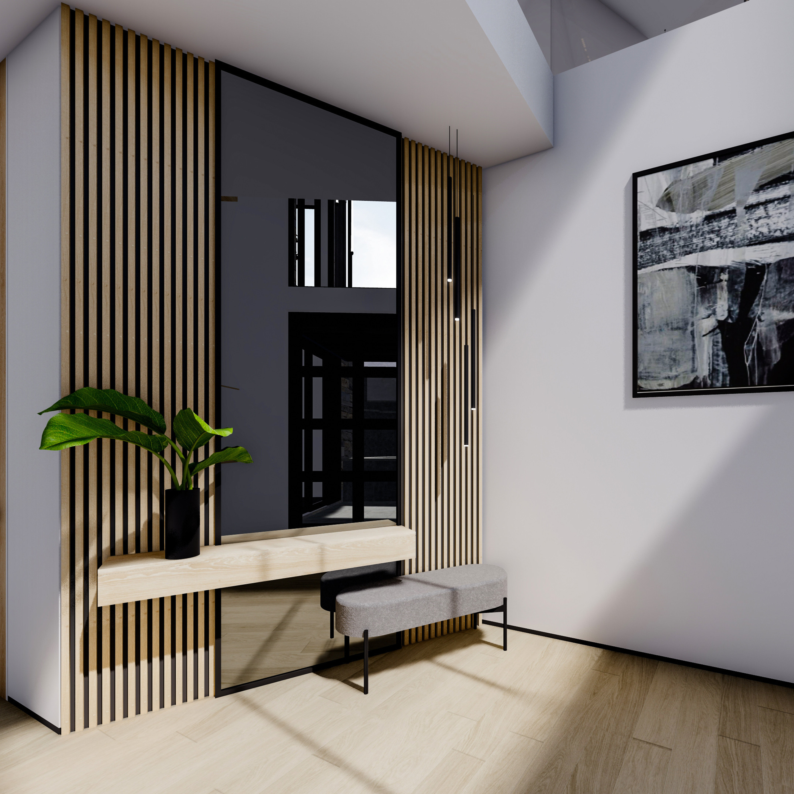 Hollos Custom Home. Perry Ridge Project. Interior. DESIGN DRAFT 3D