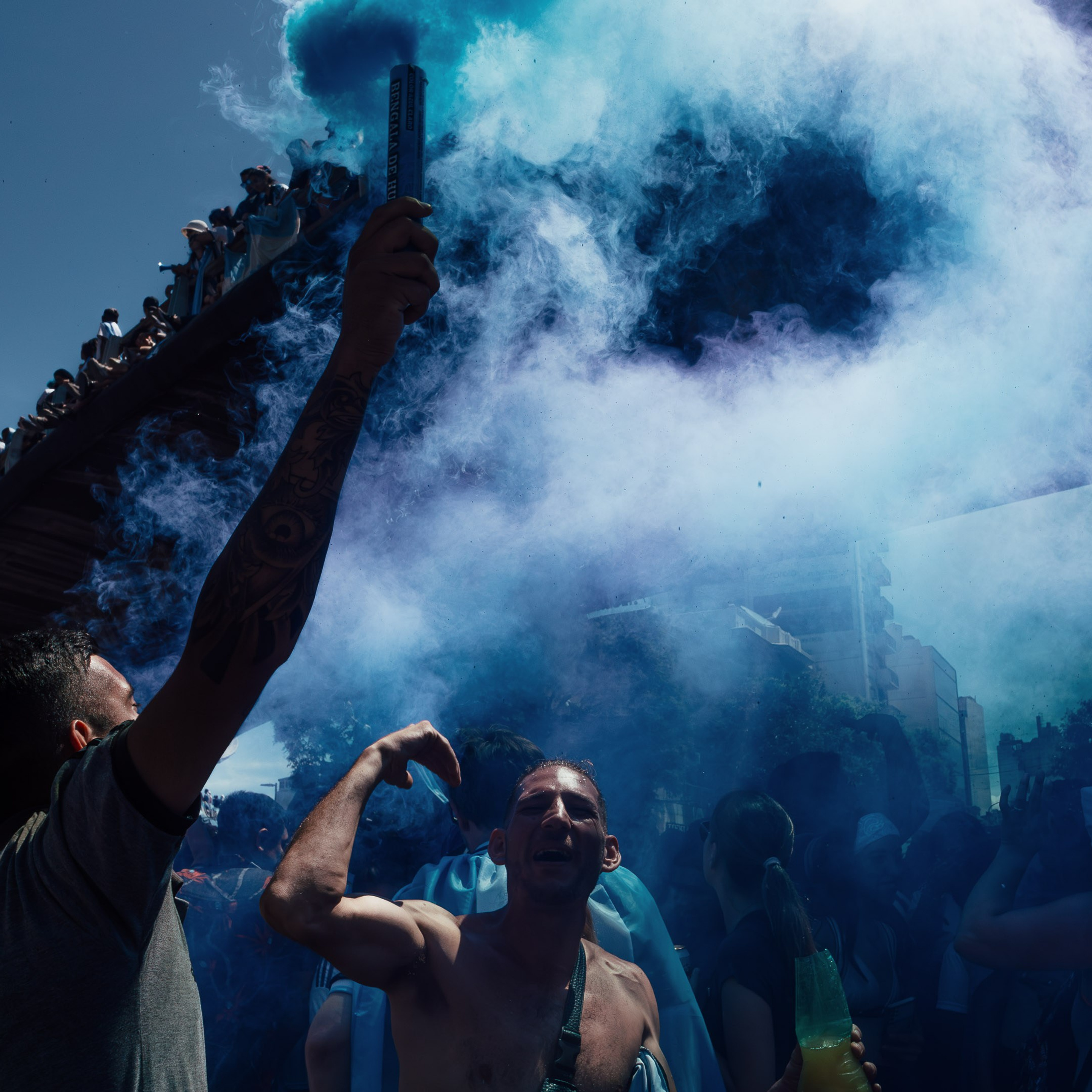 Argentina World Cup Champion. Celebrations in the City of Buenos Aires. Federico Borobio, street and documentary photography.