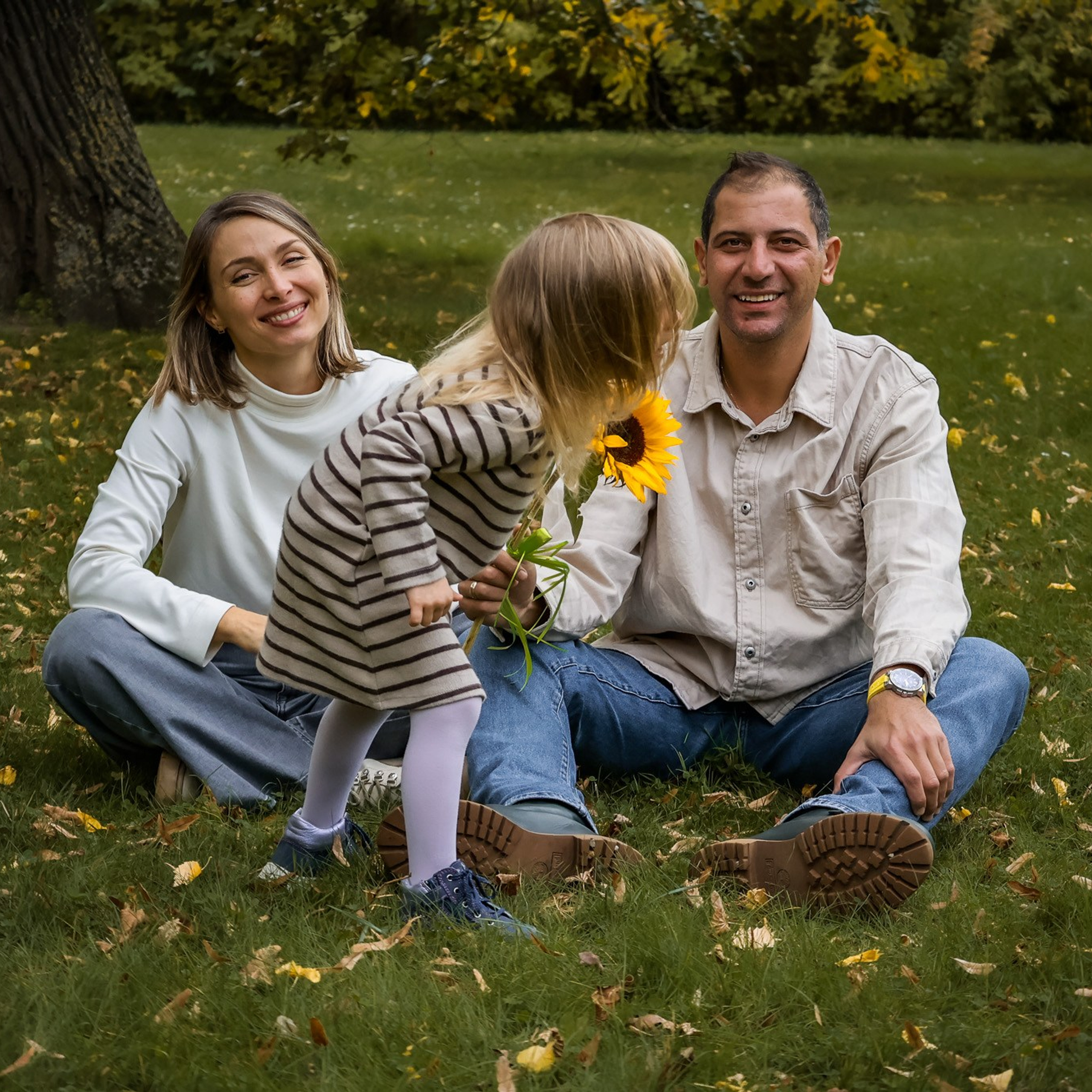 Family in Autumn Light