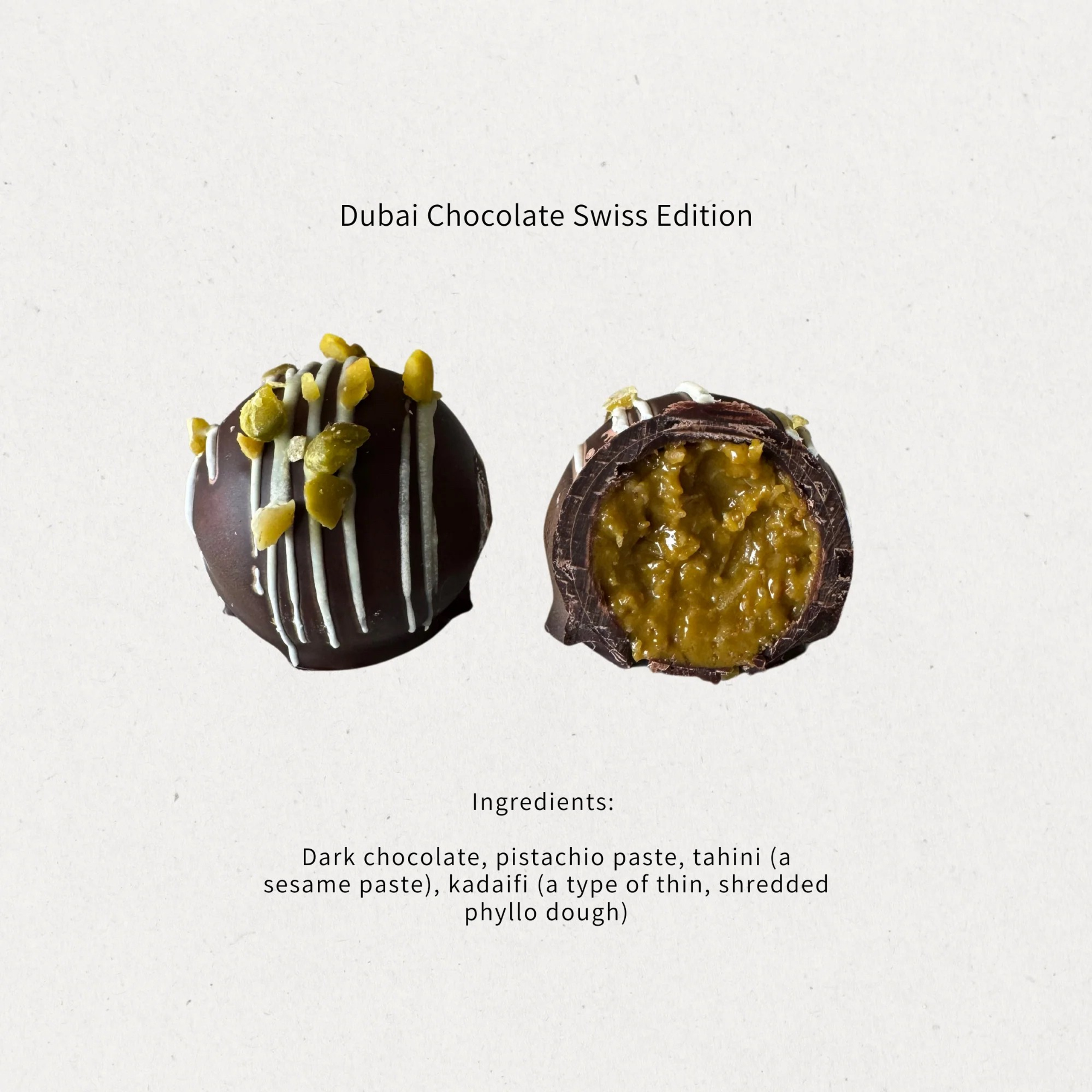 Dubai Chocolate Swiss Edition - Pralines