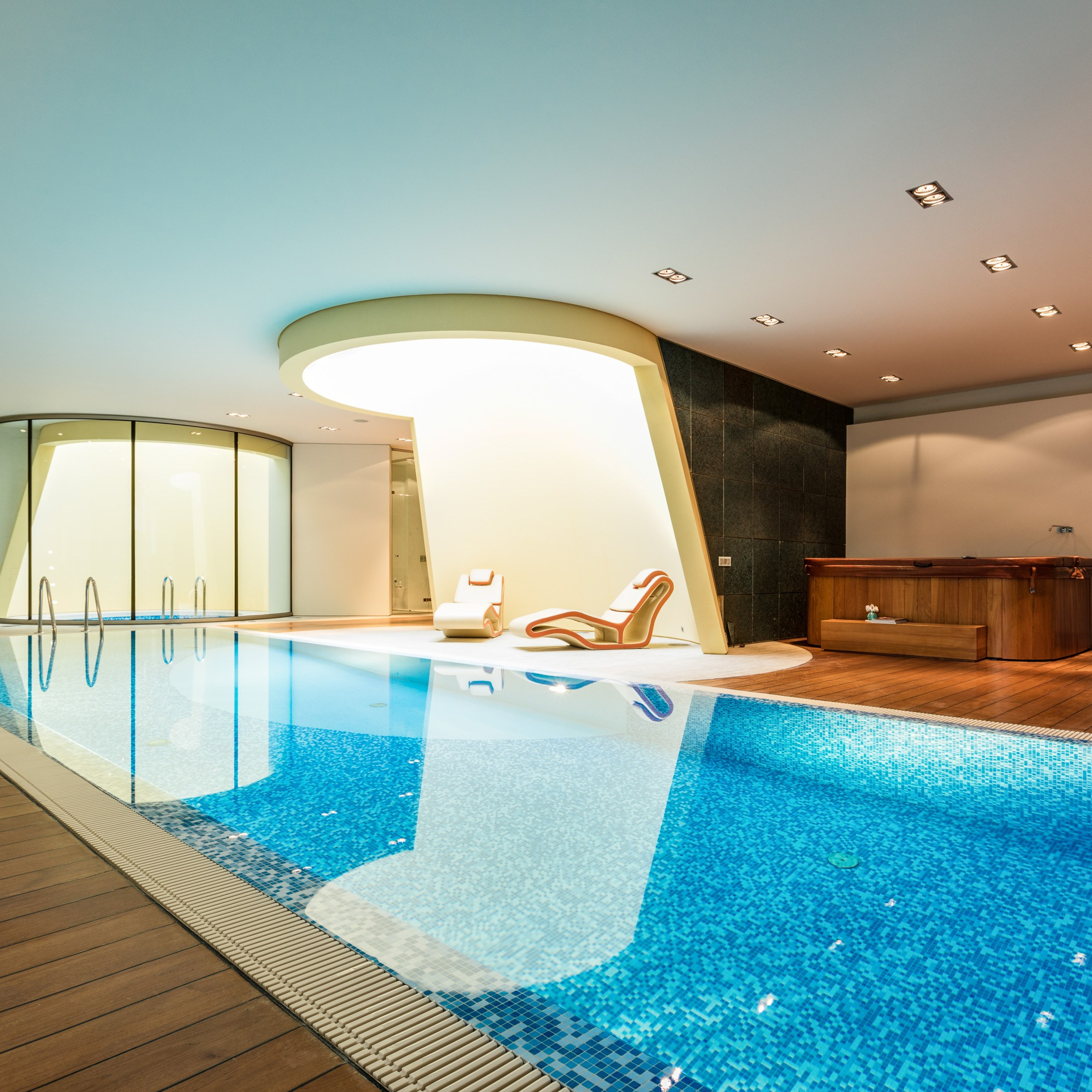 Modern luxury home with private pool